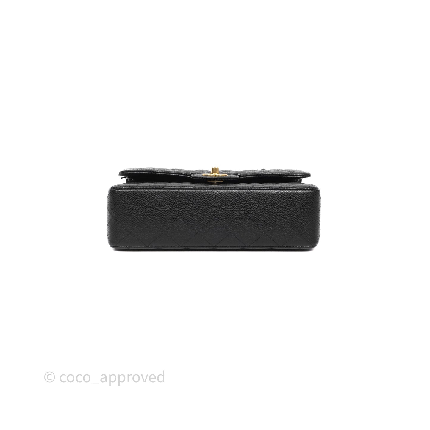 Chanel Small Classic Flap Quilted Black Caviar Gold Hardware