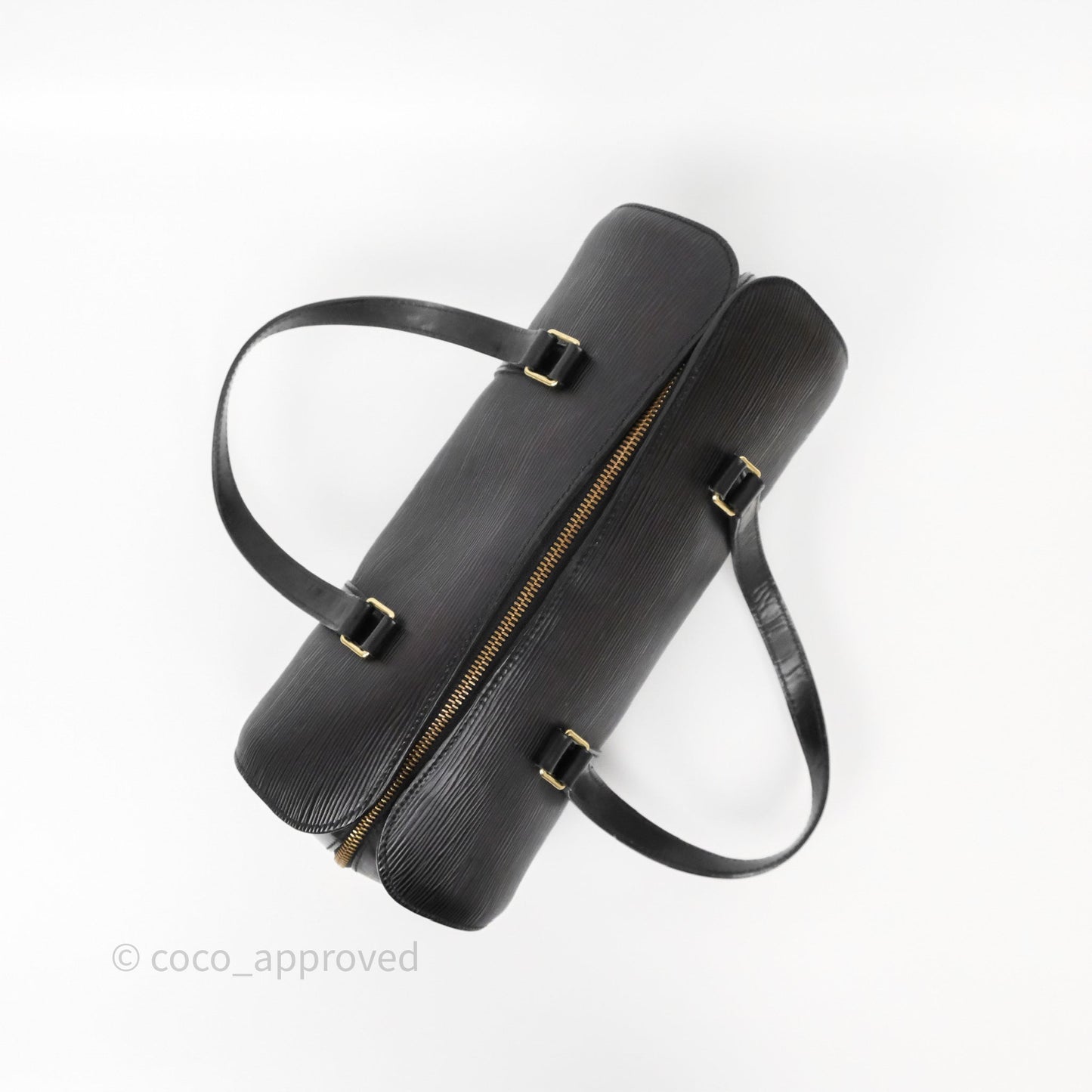 Louis Vuitton Epi Soufflot Bag Black Gold Hardware