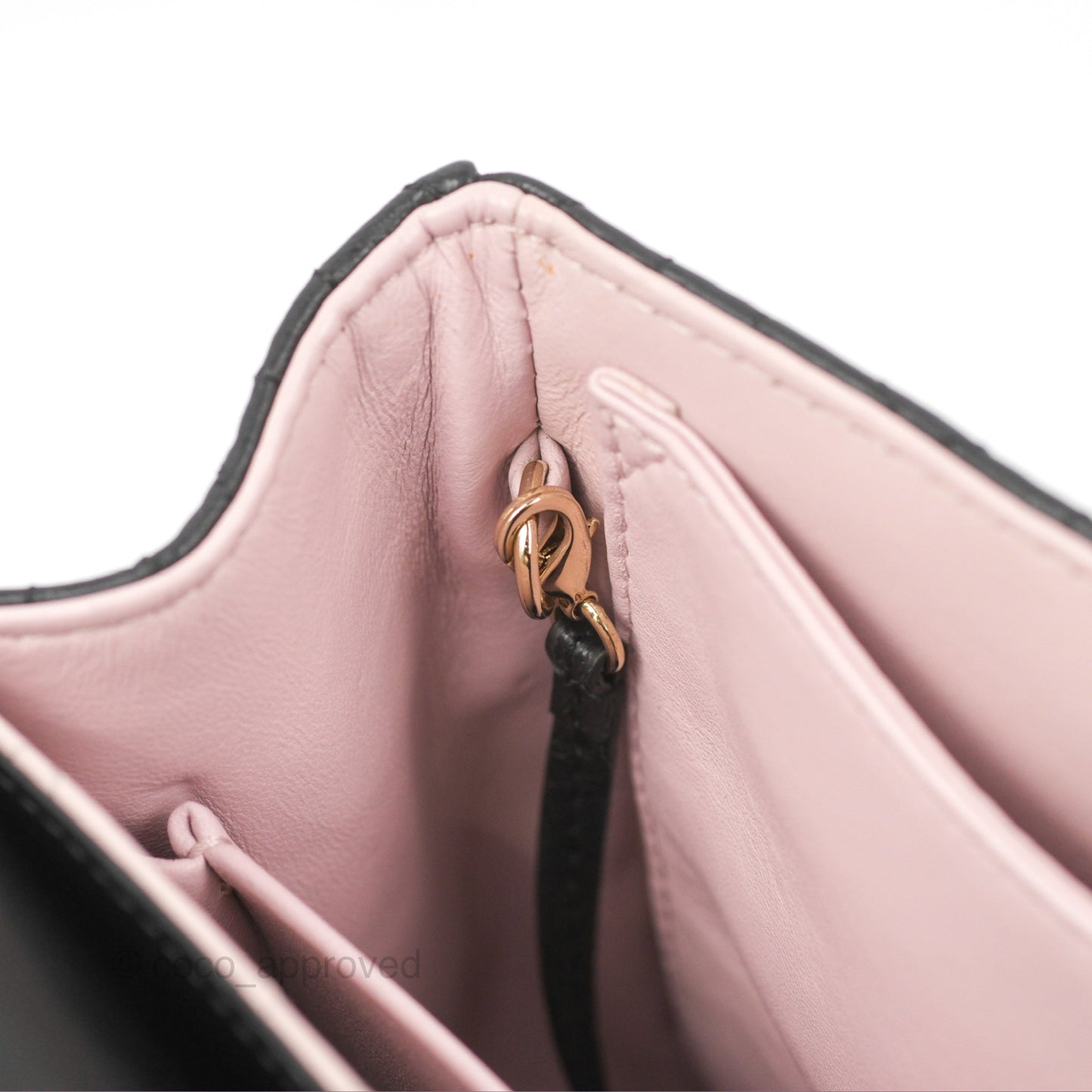 Chanel Medium Miss Dior Flap Bag Black Cannage Lambskin Gold Hardware