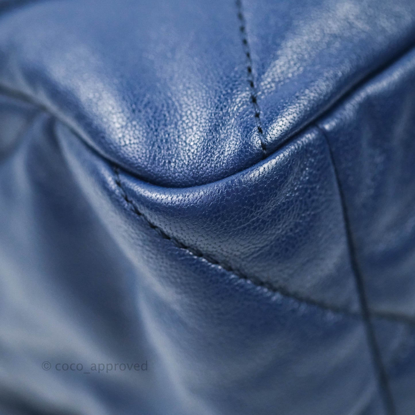 Chanel 19 Medium Blue Mixed Hardware Goatskin