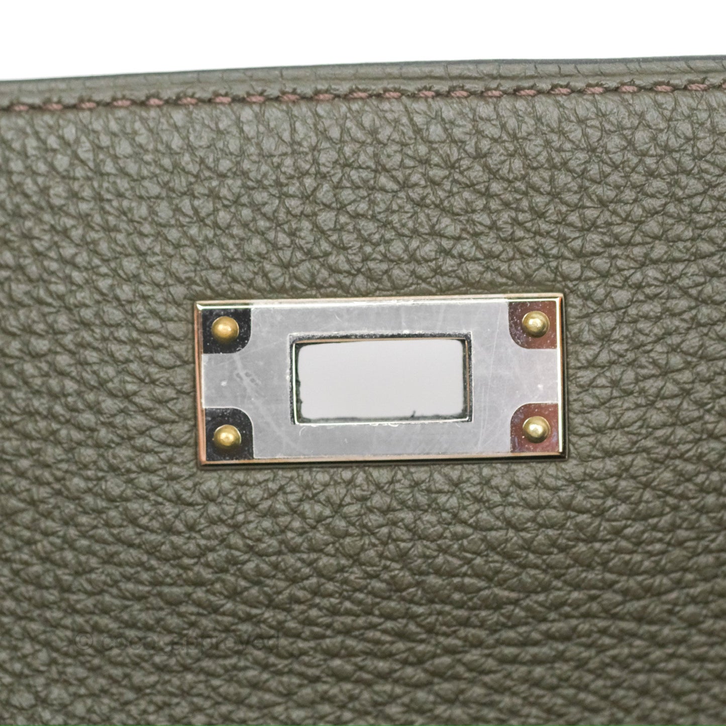 Hermès Kelly Depeches 25 Pouch Vert De Gris Togo