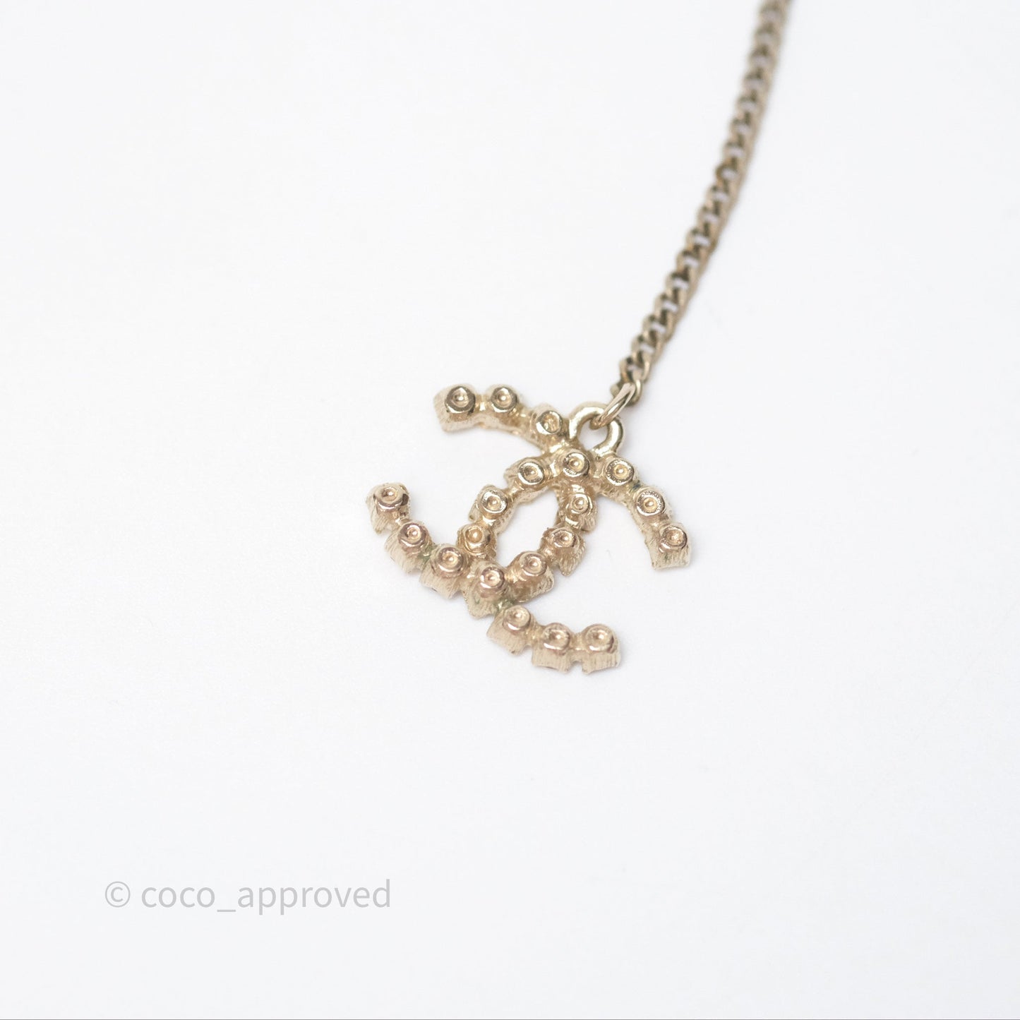 Chanel Crystal CC Long Drop Earrings Gold Tone 19A