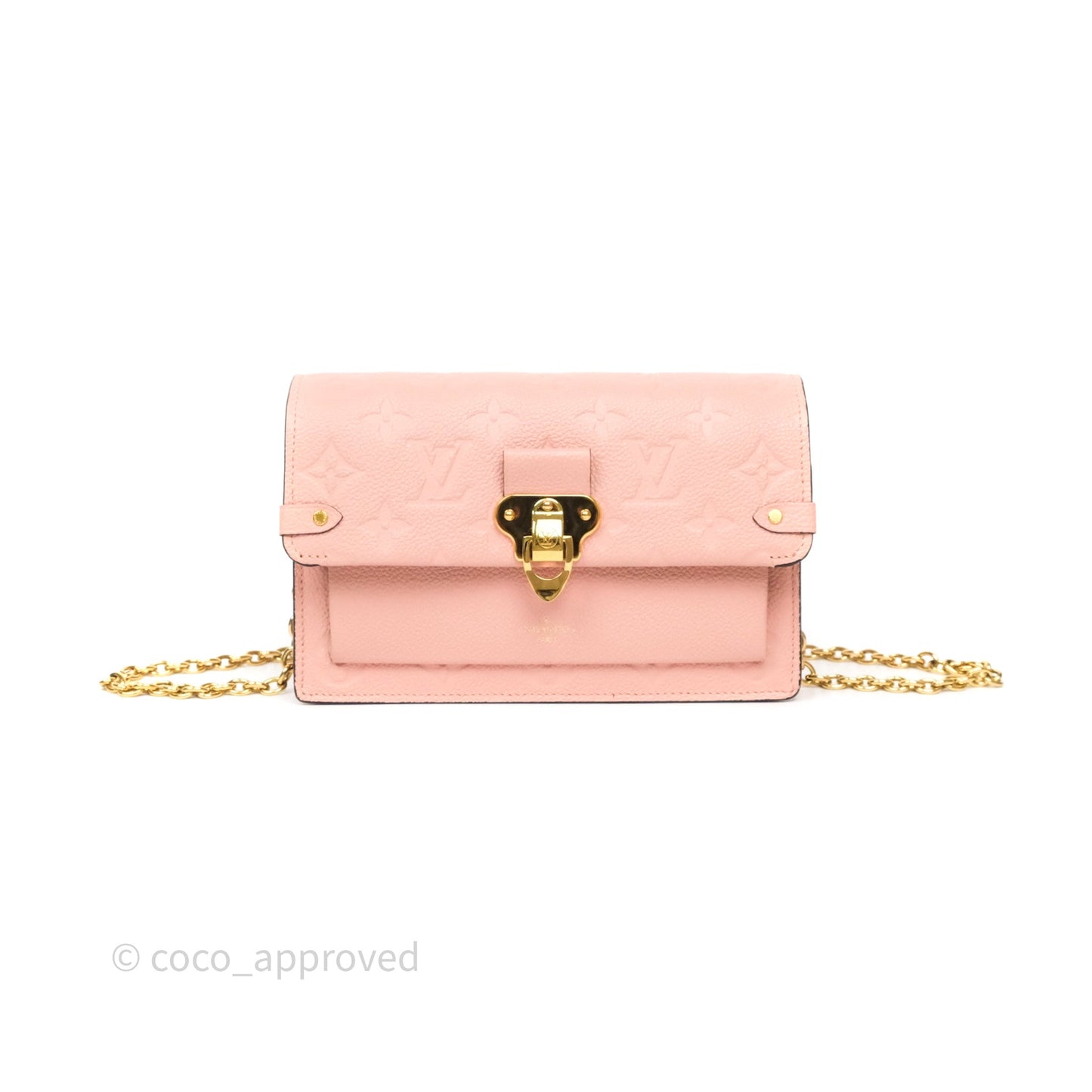 Louis Vuitton Vavin Chain Wallet Rose Poudre Empreinte Monogram