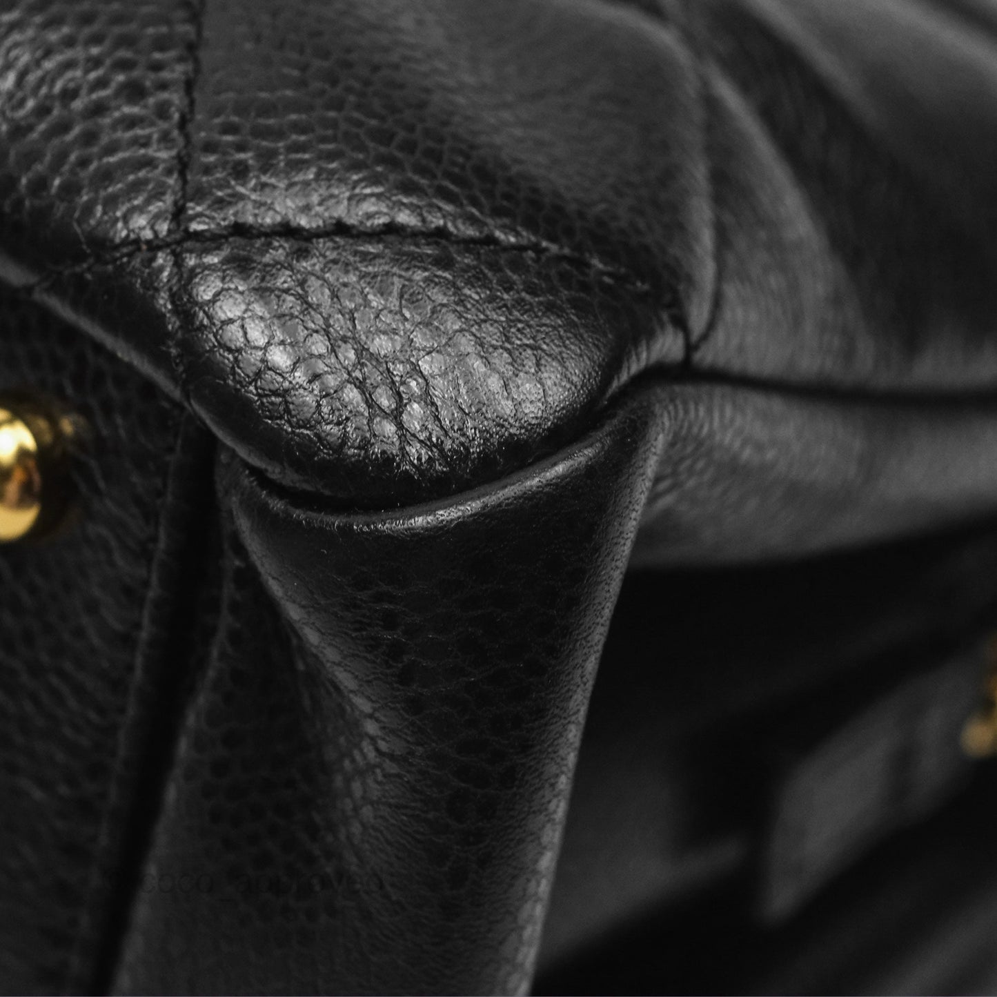 Chanel Quilted Caviar Leather Timeless CC Soft Shopping Tote Bag Black