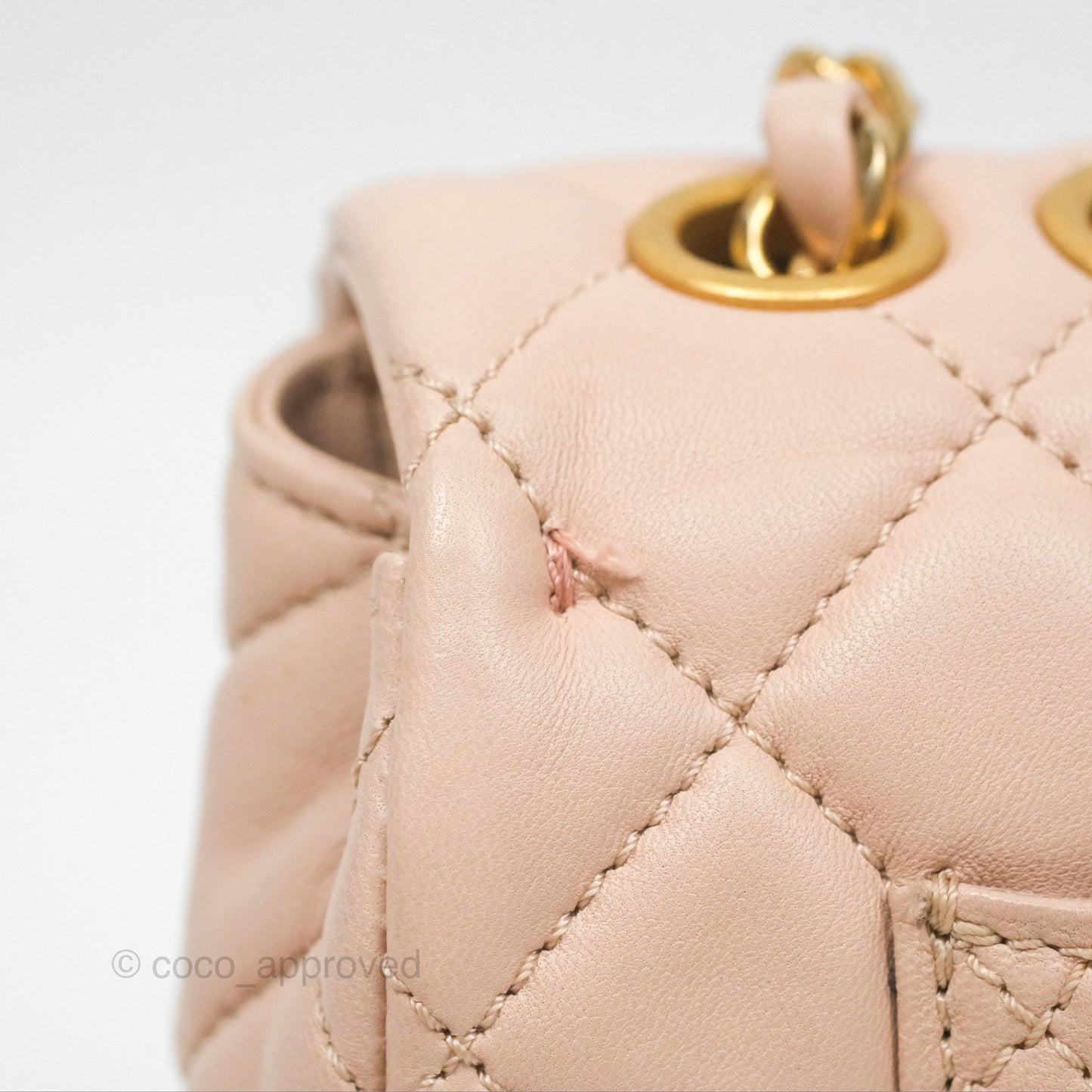 Chanel Flap Bag Pink Aged Gold Hardware