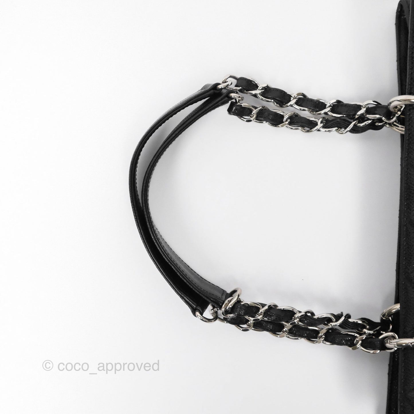 Chanel GST Black Caviar Silver Hardware