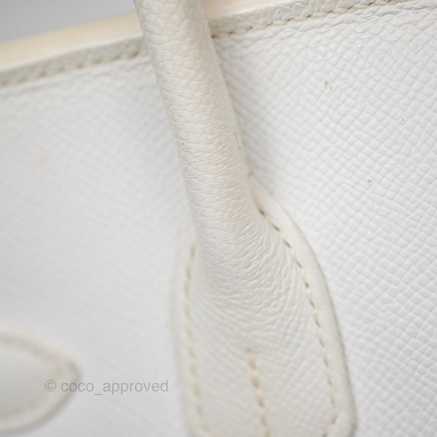 Hermès Birkin 30 Retourne White Epsom Palladium Hardware
