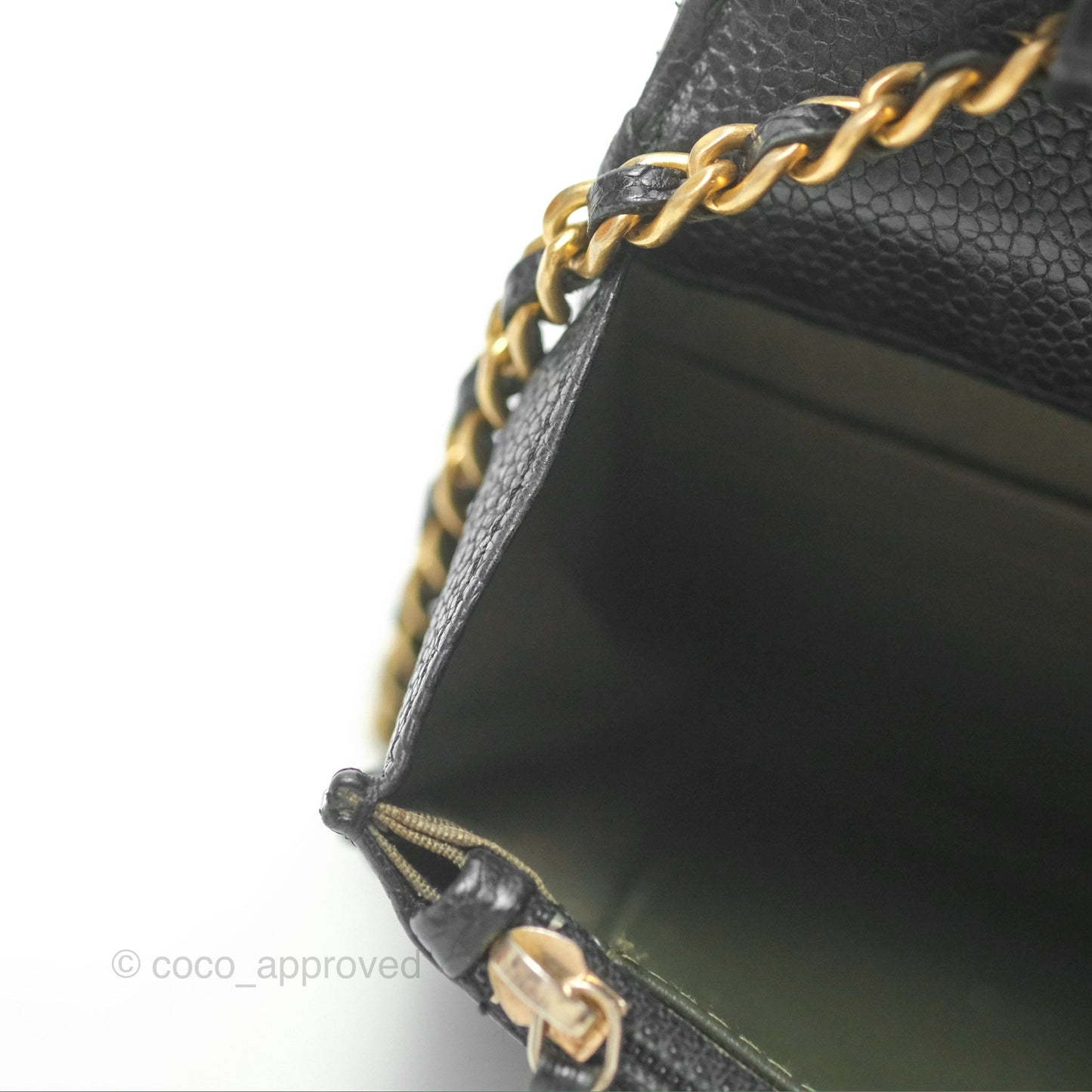 Chanel Boy Wallet on Chain WOC Black Caviar Gold Hardware