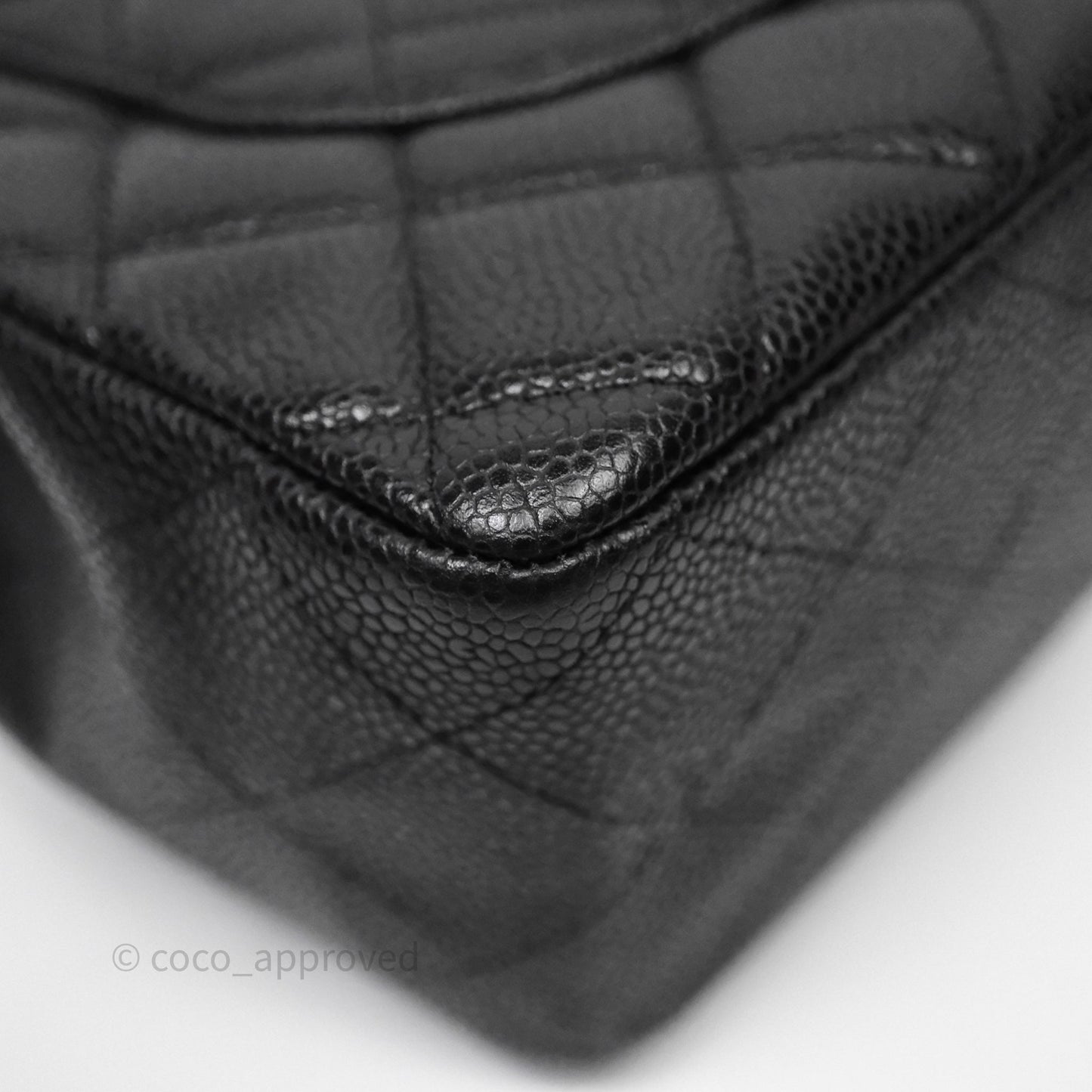 Chanel Jumbo Single Flap Black Caviar Silver Hardware