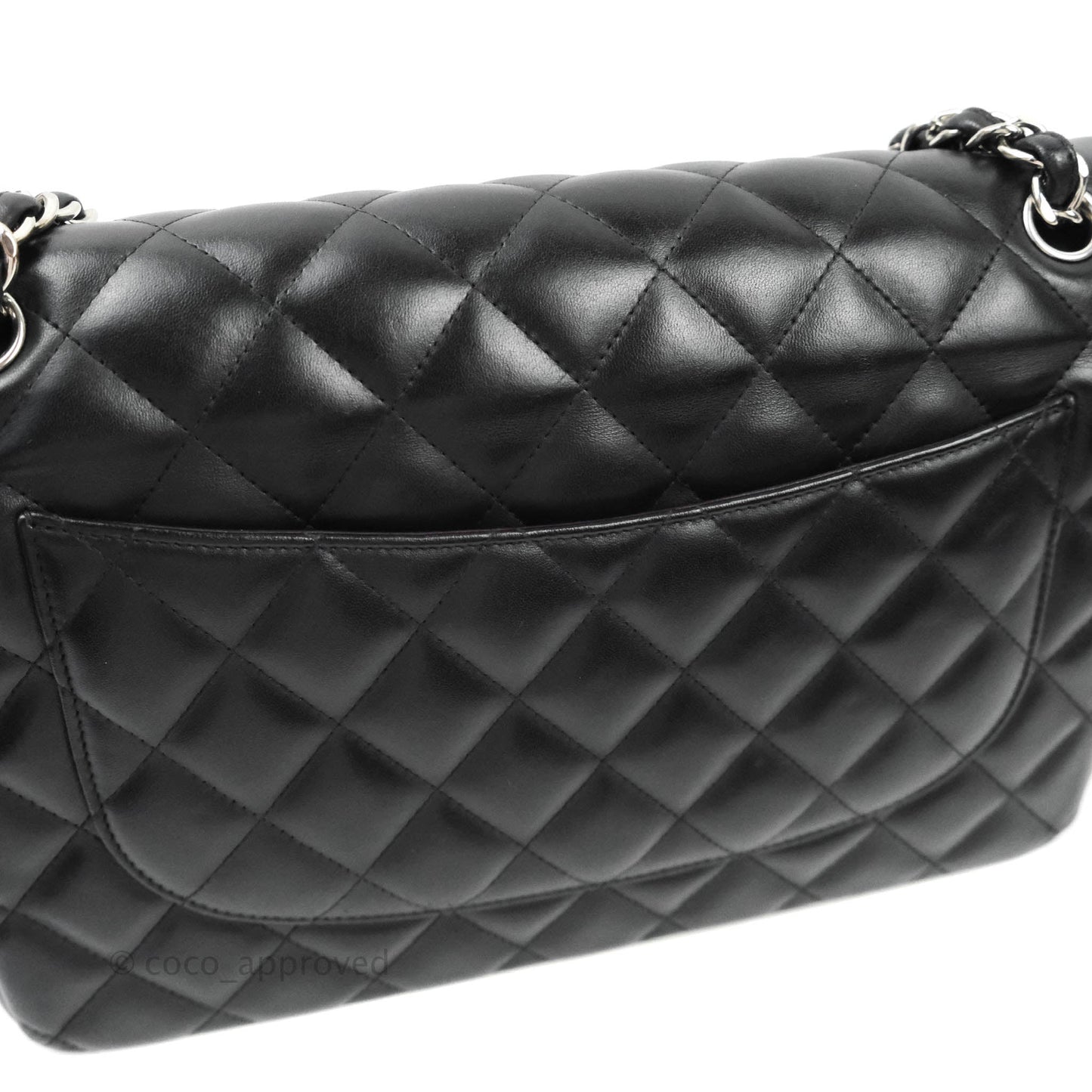 Chanel Jumbo Double Flap Black Lambskin Silver Hardware⁣⁣