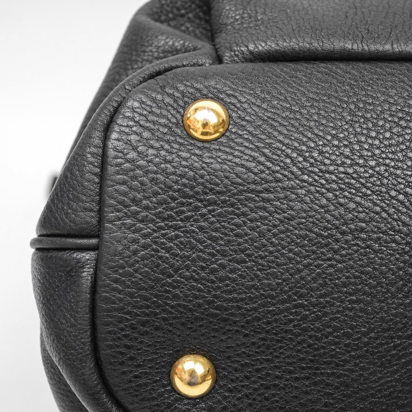 Miu Miu Vitello Tote Bag Black Gold Hardware