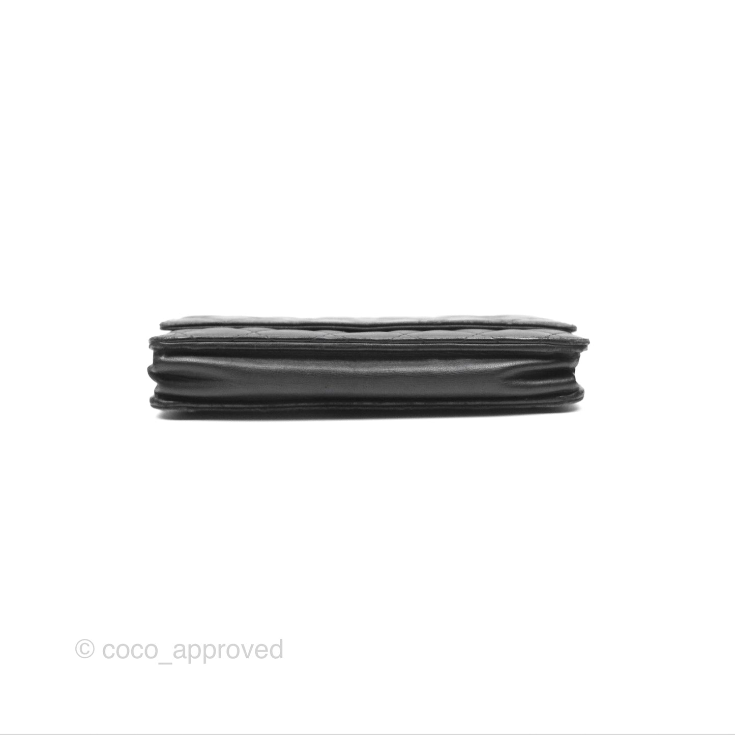 Chanel Quilted Wallet on Chain WOC Black Lambskin Palladium Hardware