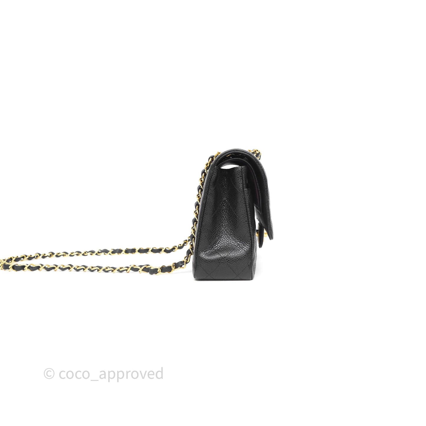 Chanel Classic M/L Medium Double Flap Black Caviar Gold Hardware