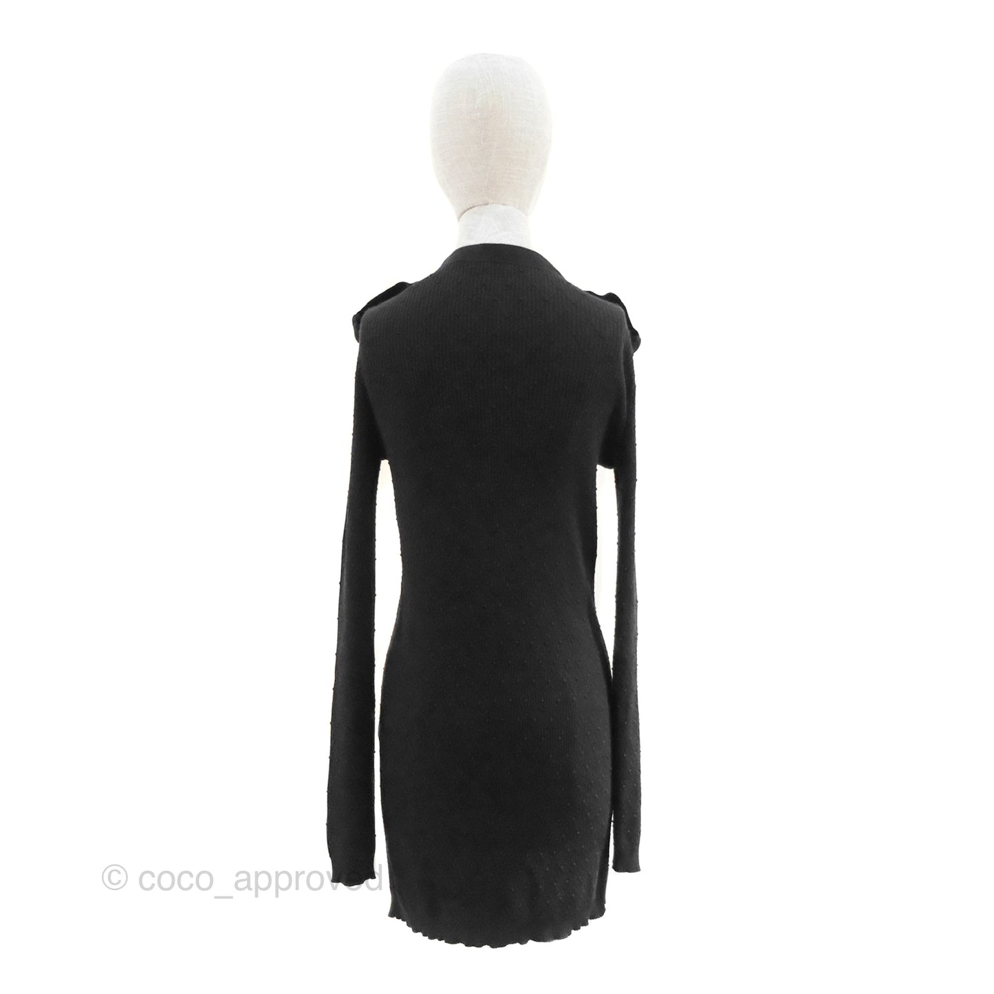 Chanel Ribbed Cardigan Black 16P