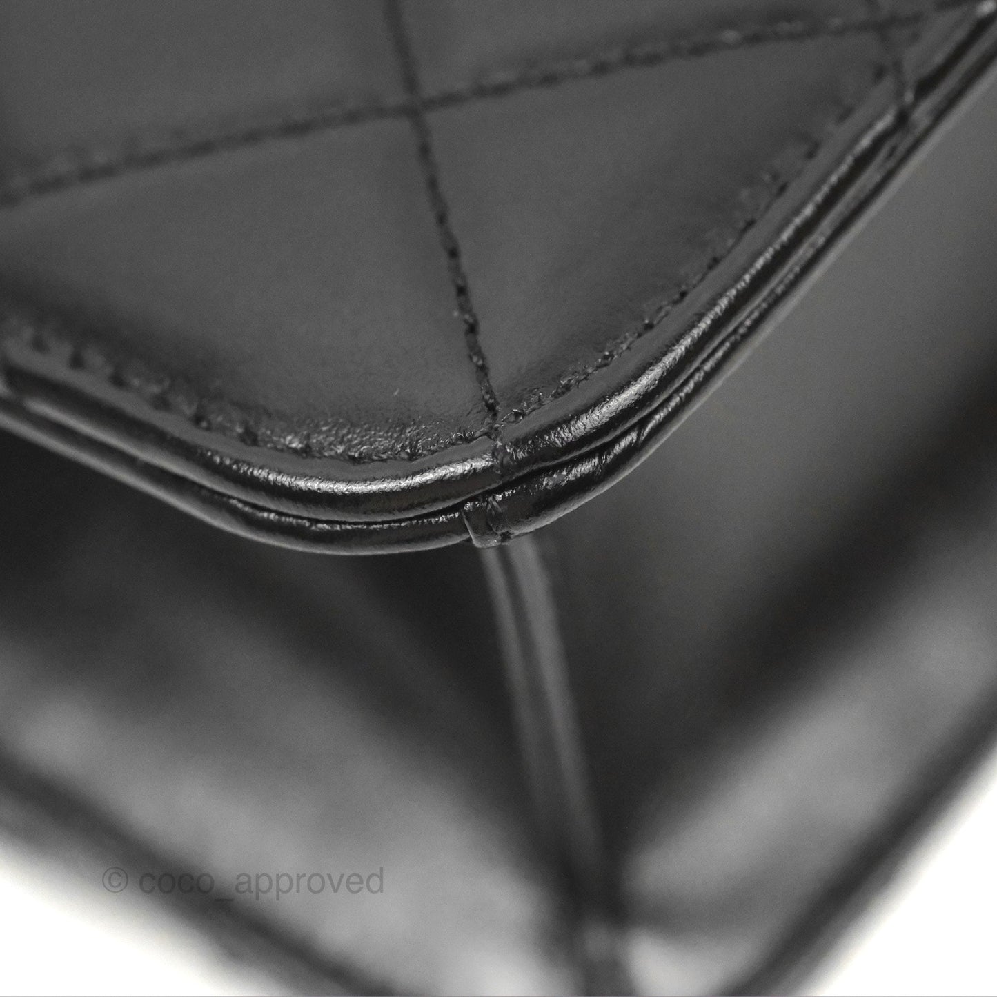 Chanel Mini Diana Flap Bag Black Calfskin Aged Gold Hardware 21B