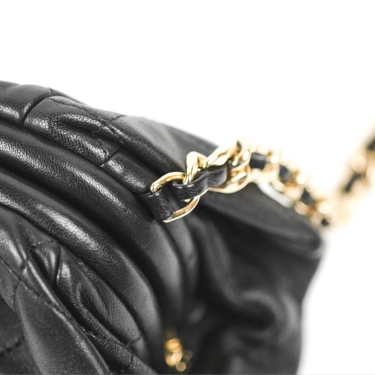 Chanel Black Clutch Bag Lambskin Gold Hardware