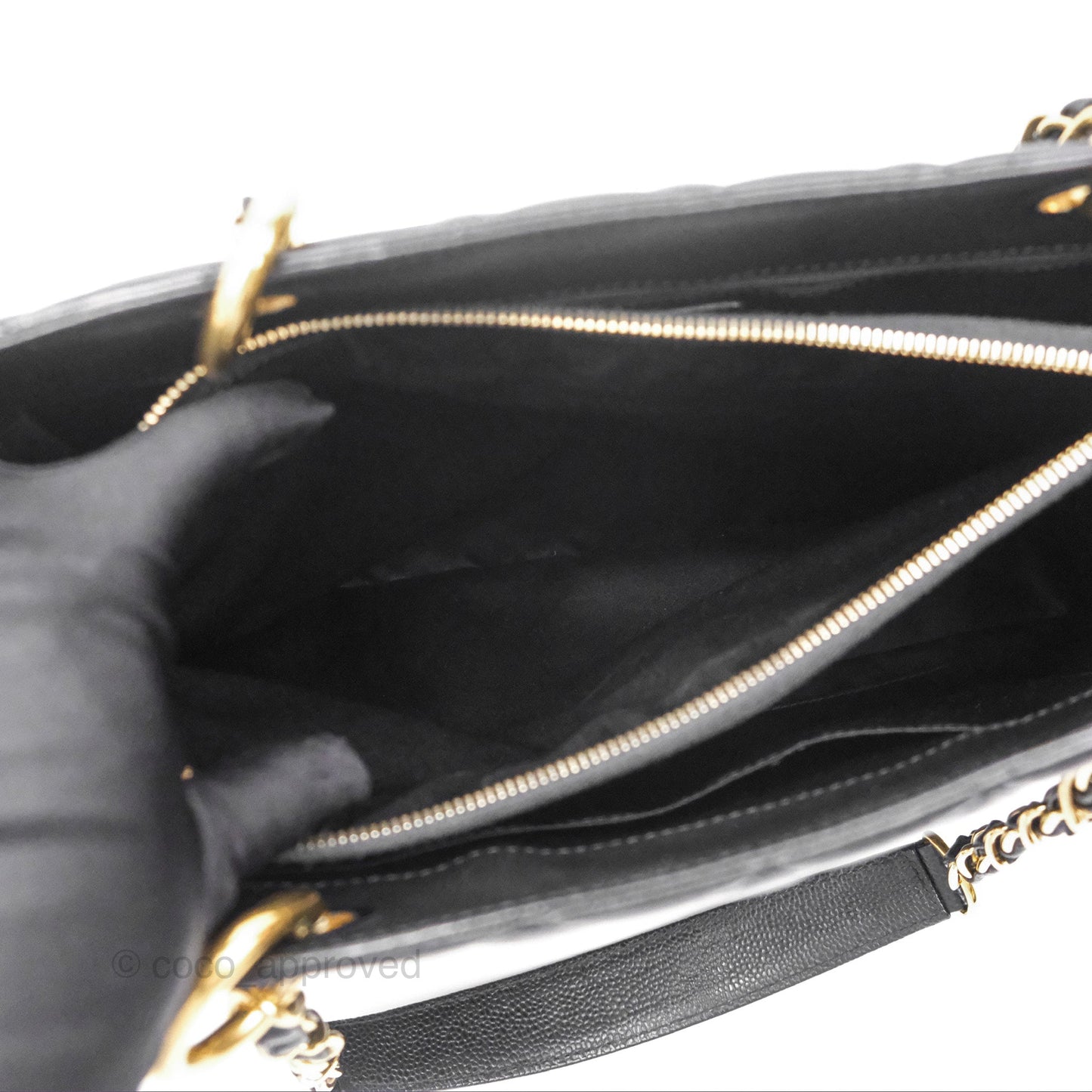 Chanel GST Black Caviar Gold Hardware