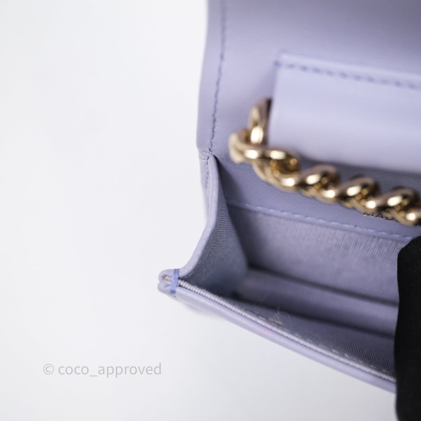 Chanel Quilted Boy Belt Bag Purple Caviar Gold Hardware