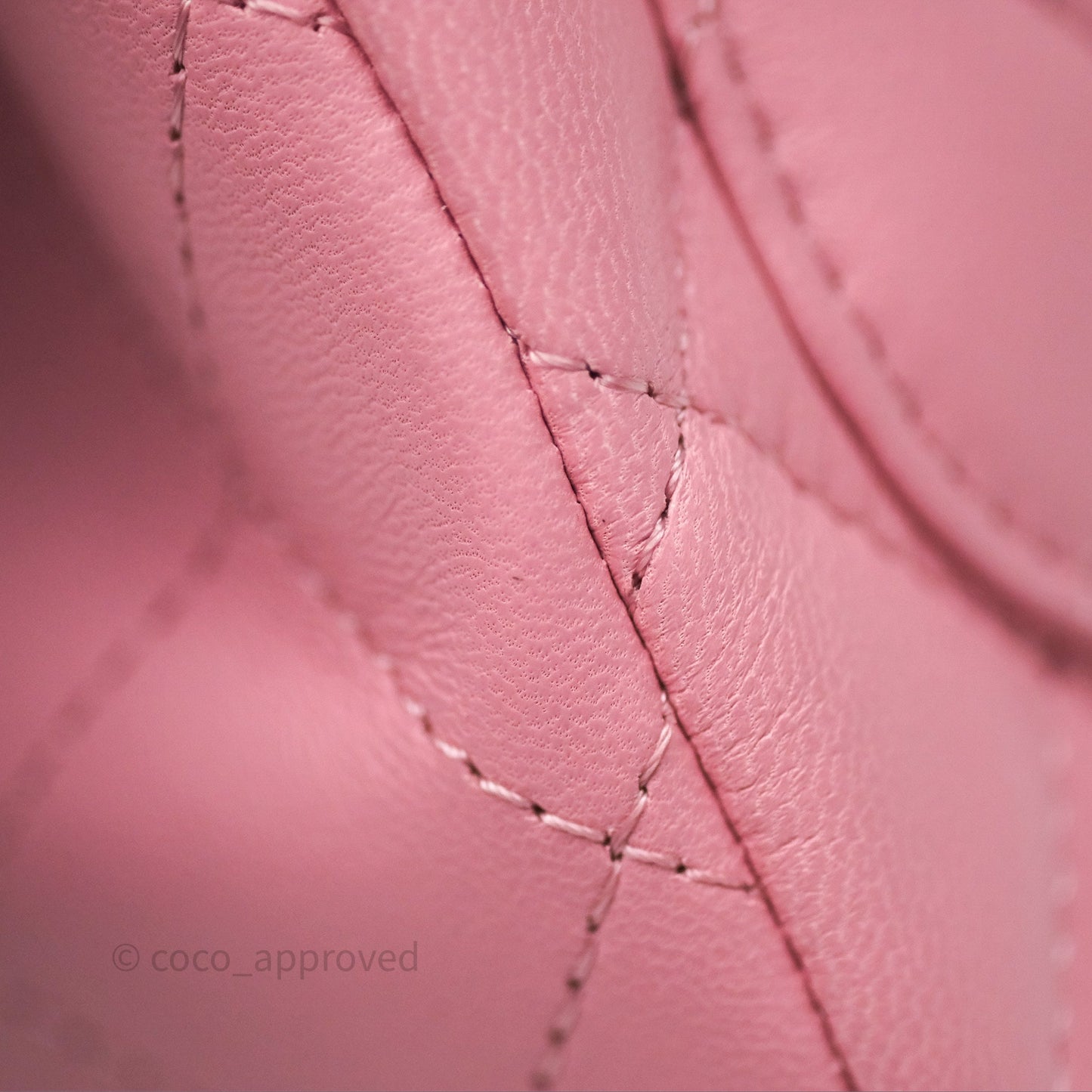 Chanel Mini Square Flap Quilted Pink Lambskin Gold Hardware