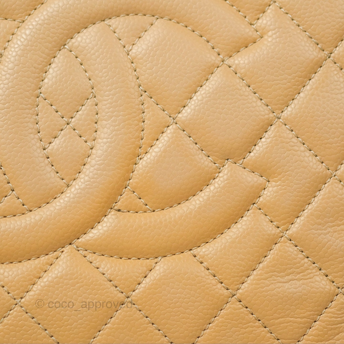 Chanel GST Beige Caviar Gold Hardware
