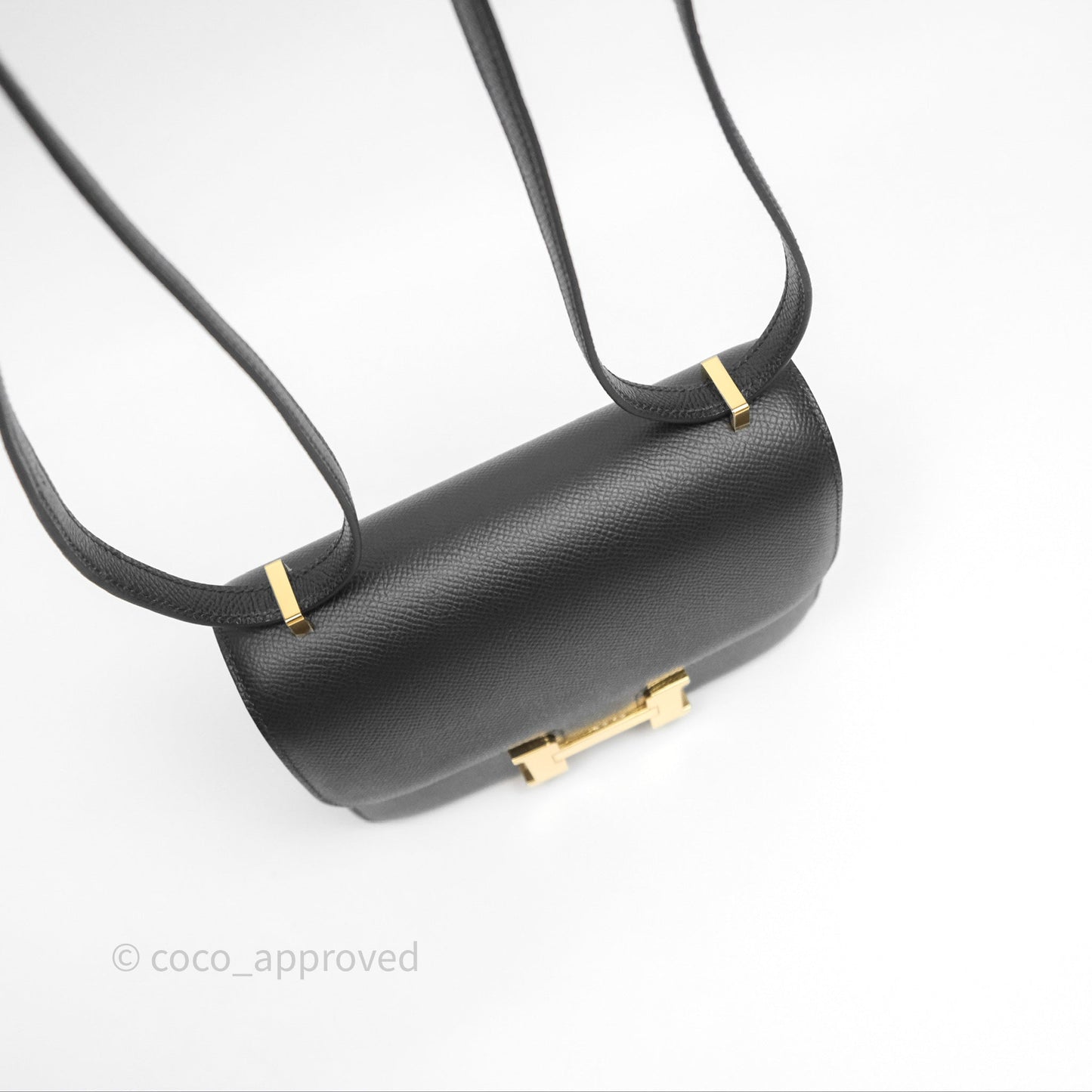 Hermès Constance Mini 18cm Black Noir 89 Epsom Gold Hardware