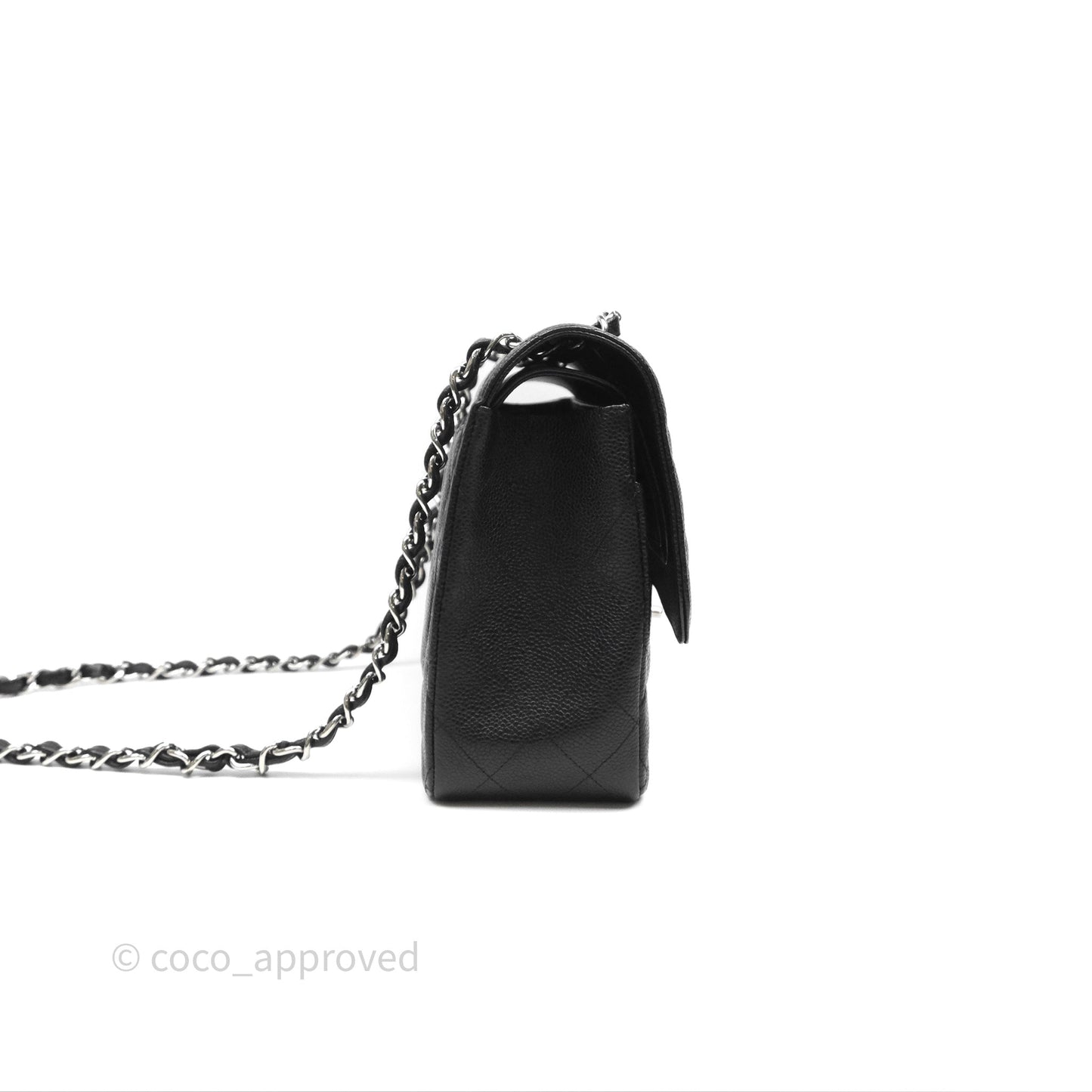 Chanel Jumbo Double Flap Black Caviar Silver Hardware⁣⁣