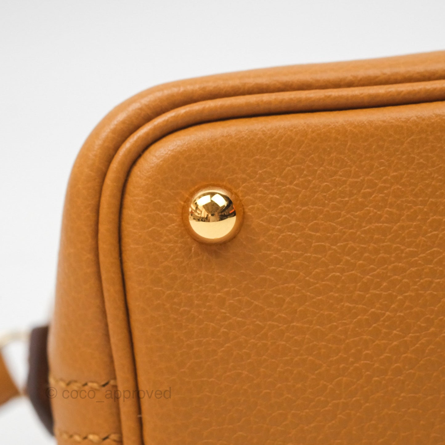 Hermès Bolide Mini 1923 Evercolor Caramel 28/ Mauve Pale 09 Gold Hardware