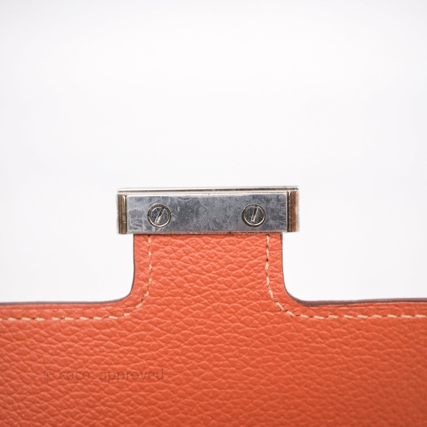 Hermès Constance Slim Wallet Blush J9/ Bleu Frida 0F Evercolor Palladium Hardware