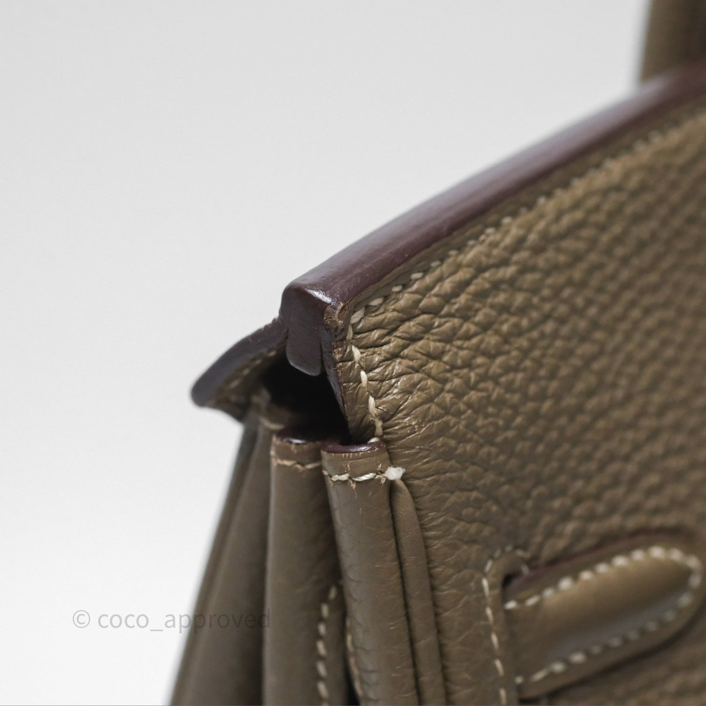 Hermes Birkin 25 Retourne Etoupe 18 Clemence Palladium Hardware