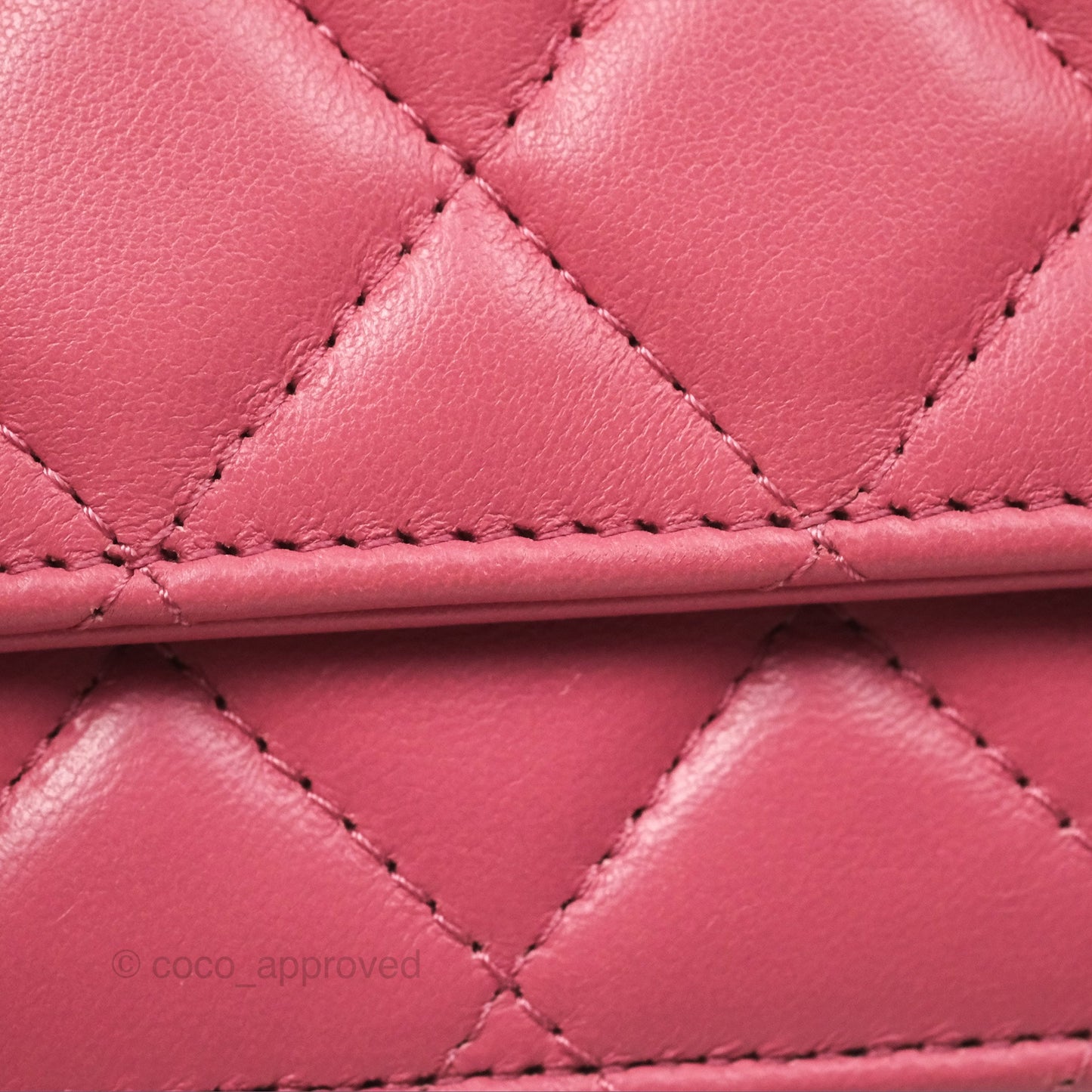 Chanel All Slide Wallet on Chain WOC Adjustable Chain Quilted Pink Lambskin