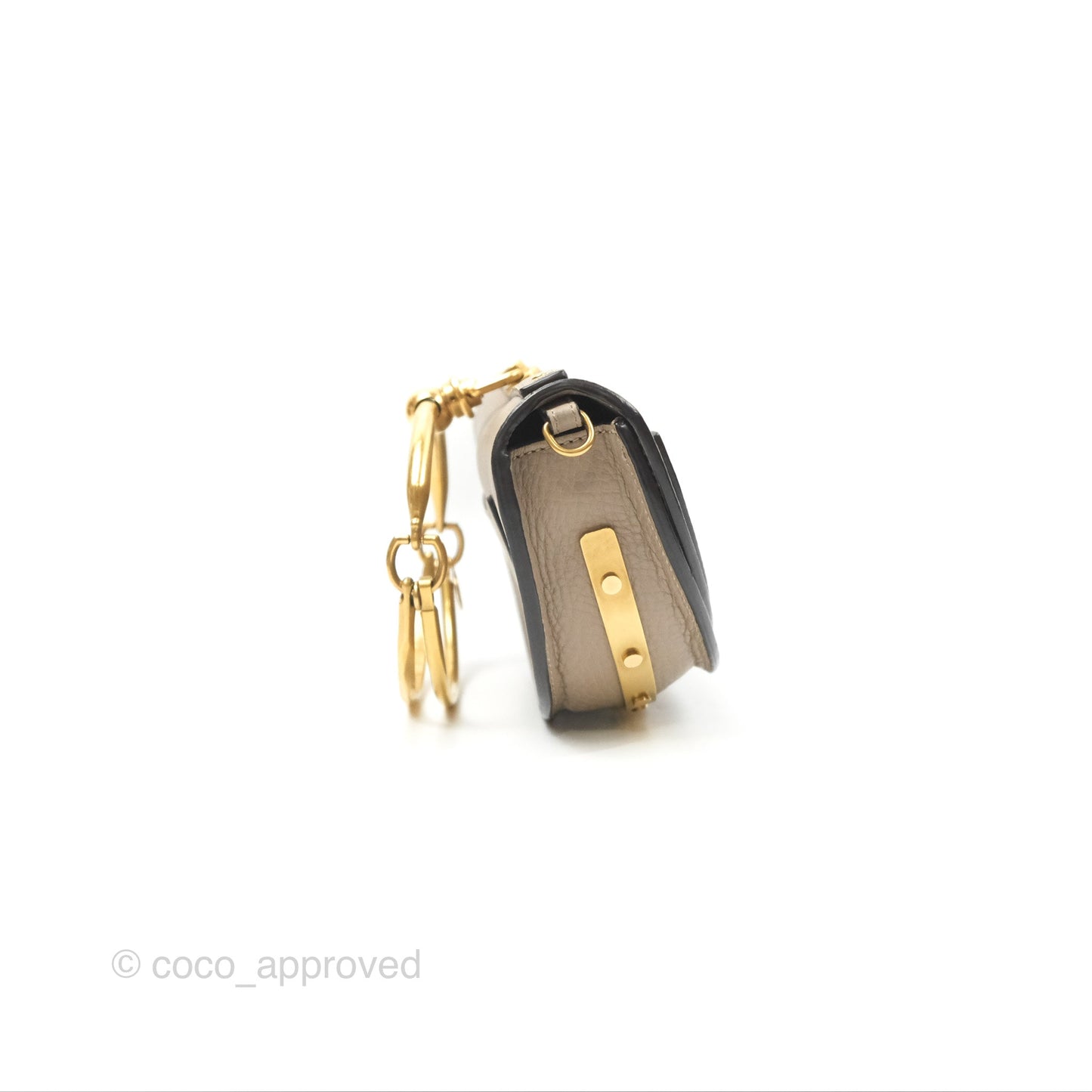 Chloé Nile Minaudière Bracelets Bag Motty Grey Calfskin