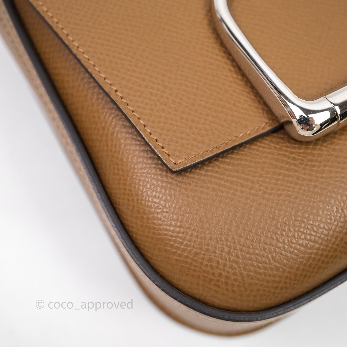 Hermès Della Cavalleria Mini Bag Alezan 3G Epsom Palladium Hardware