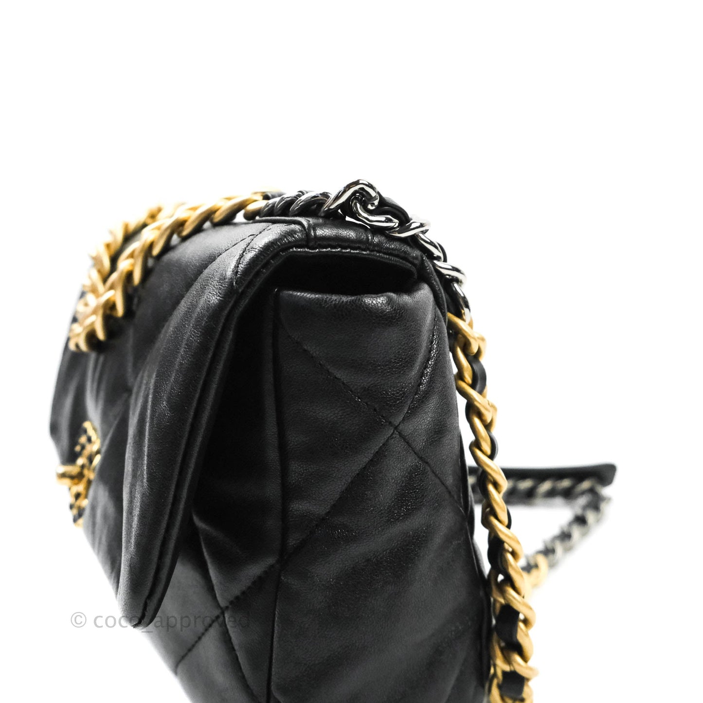 Chanel 19 Small Black Goatskin Mixed Hardware