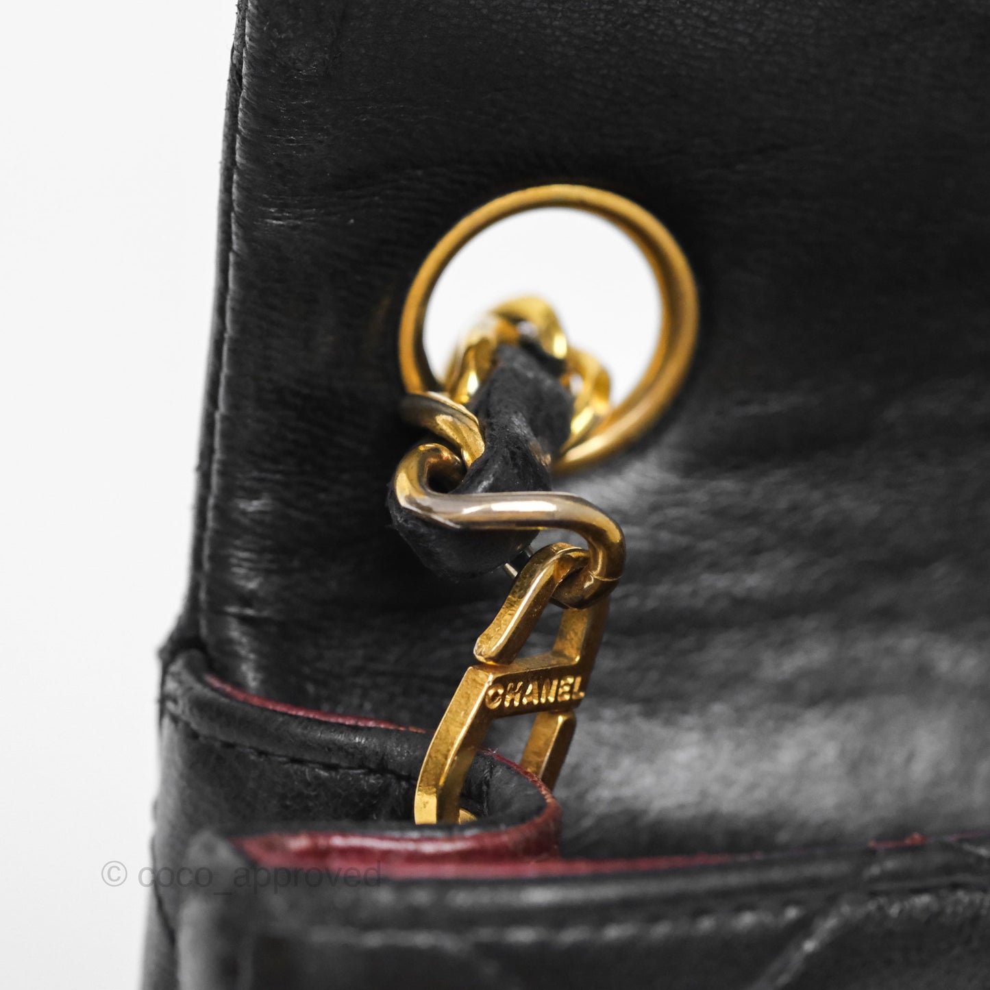 Chanel Vintage Mini Square Black Lambskin 24K Gold Hardware