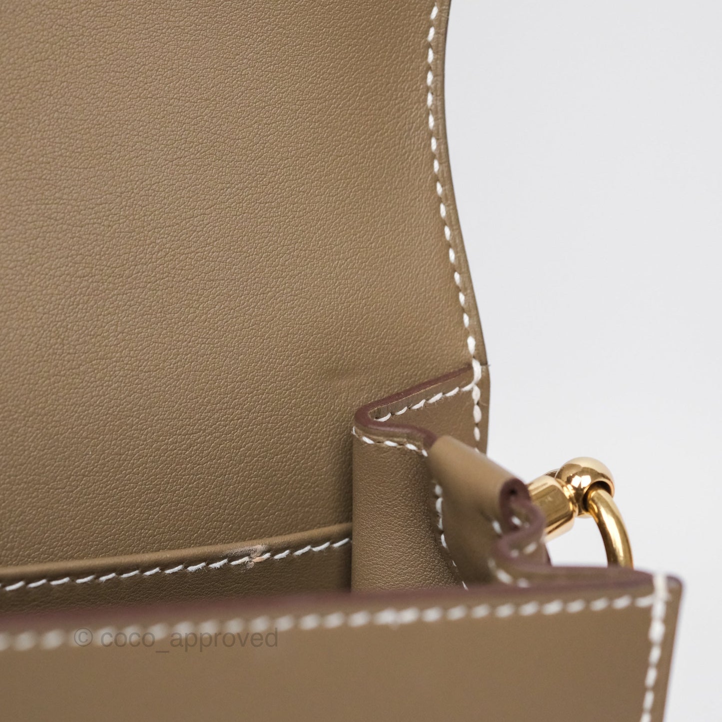 Hermès Roulis Mini 18 Etoupe 18 Swift Gold Hardware