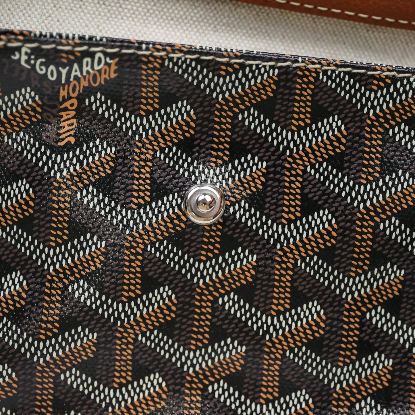 Goyard St Louis Tote PM Tan Black