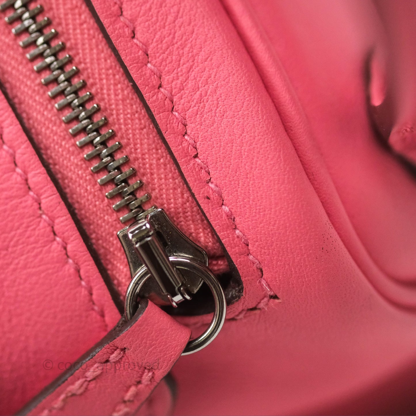 Hermès Mini Lindy 20 Rose Ete K4 Swift Palladium Hardware