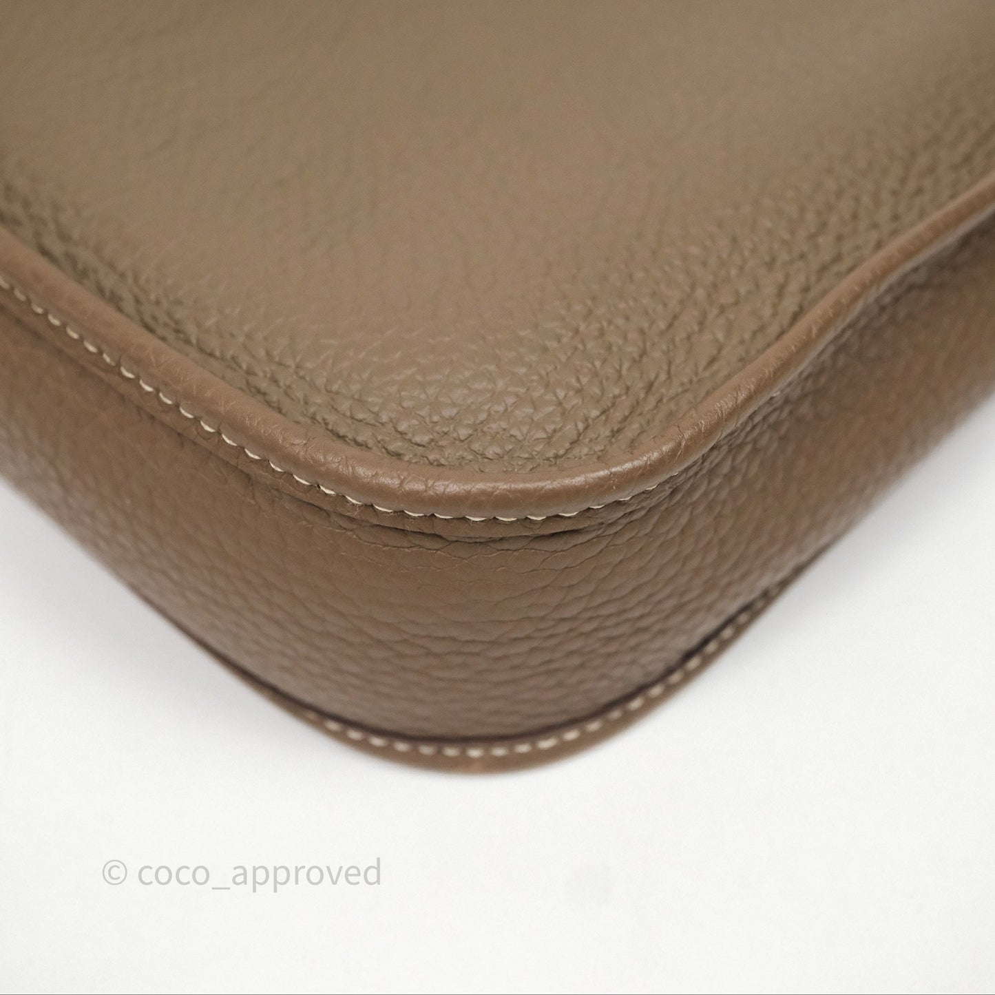 Hermès Mini Evelyne 16 Etoupe Clemence Palladium Hardware