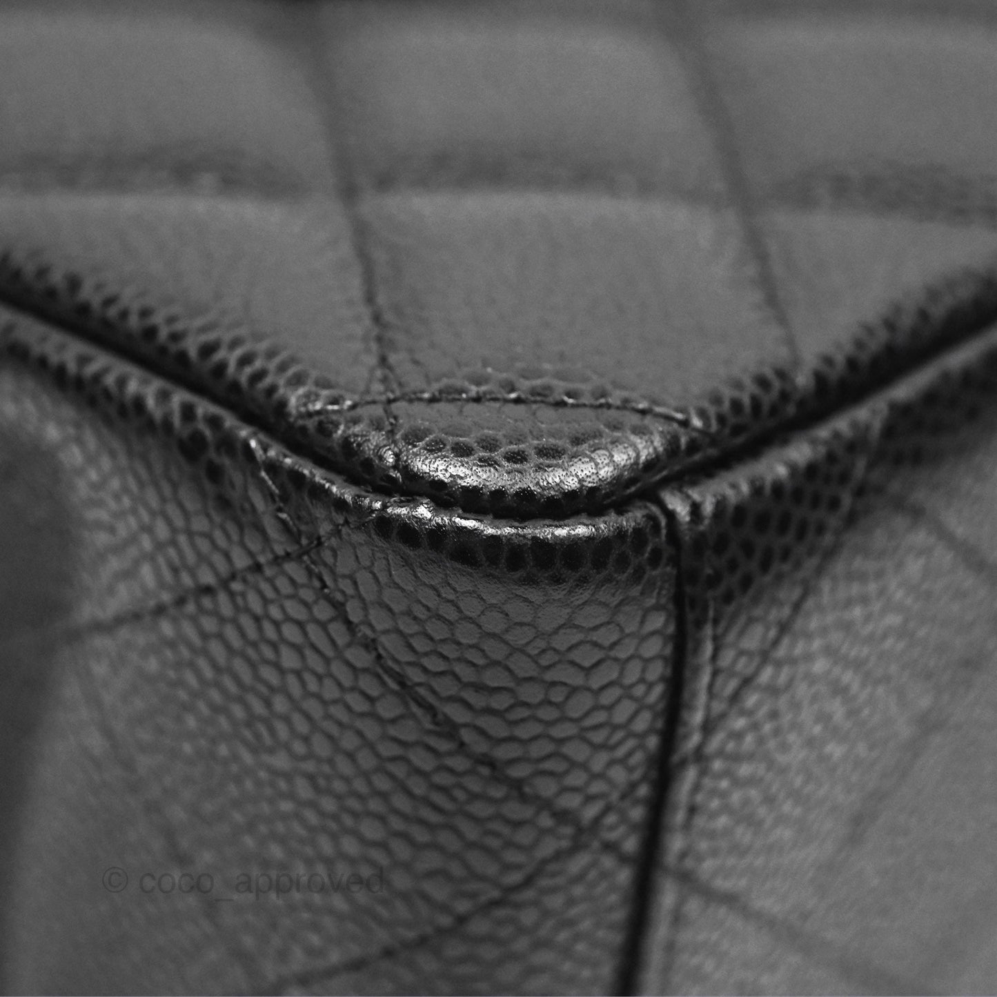 Chanel Quilted Maxi Double Flap Black Caviar Silver Hardware