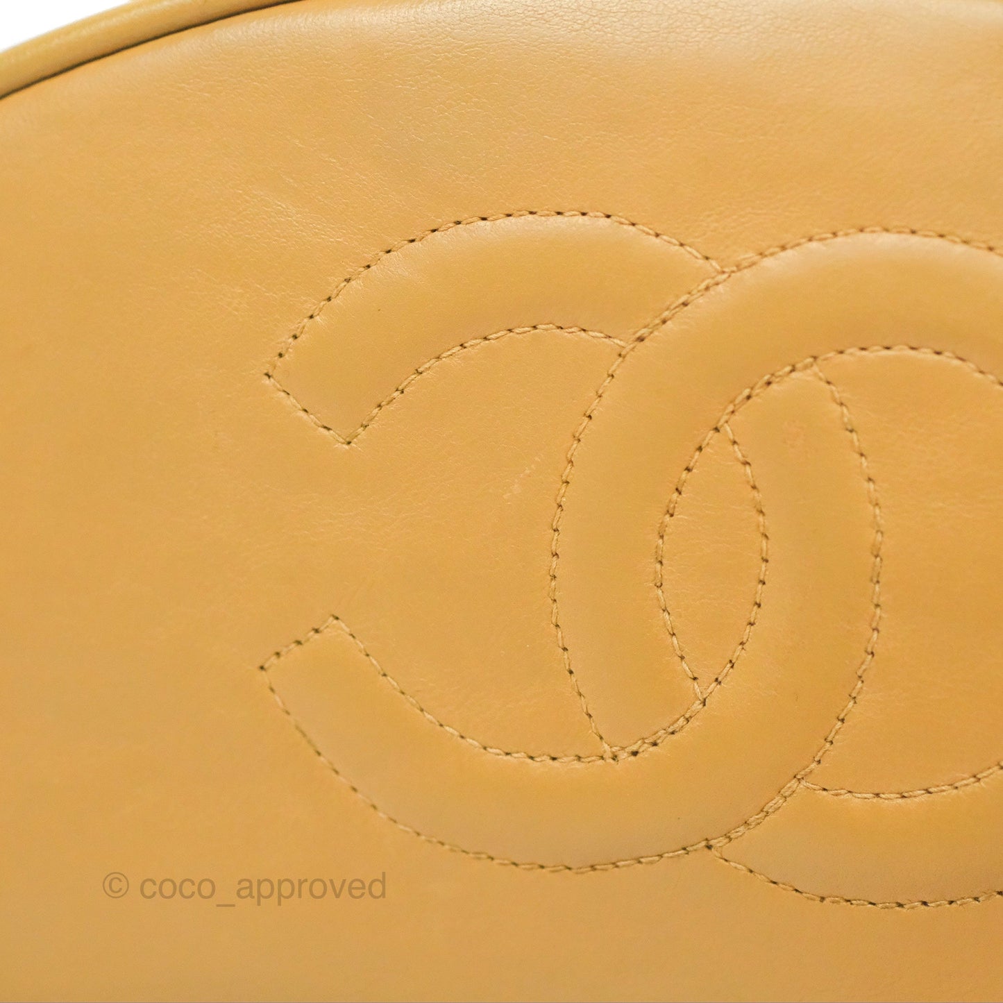 Chanel Vintage CC Duma Backpack Beige Lambskin 24K Gold Hardware