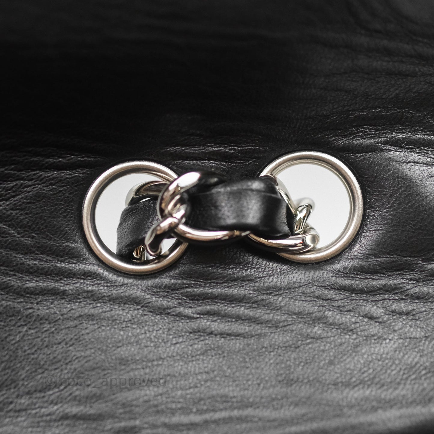 Chanel Jumbo Single Flap Black Lambskin Silver Hardware