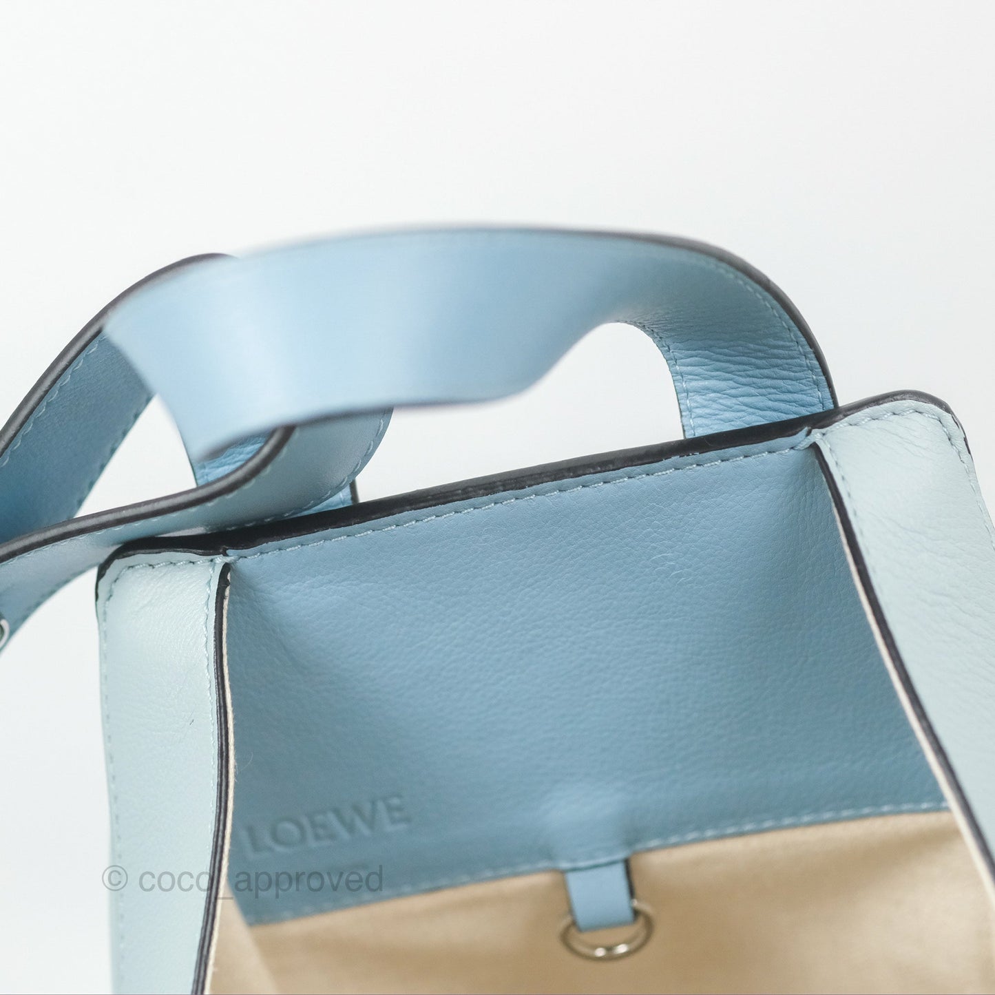 Loewe Medium Hammock Shoulder Bag Light Blue Aqua Stone