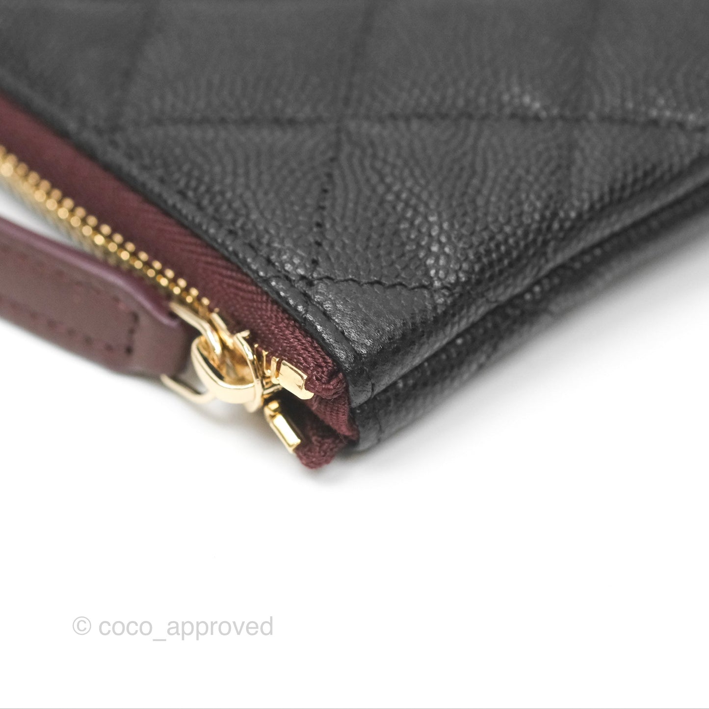 Chanel Mini O Case Quilted Black Caviar Gold Hardware