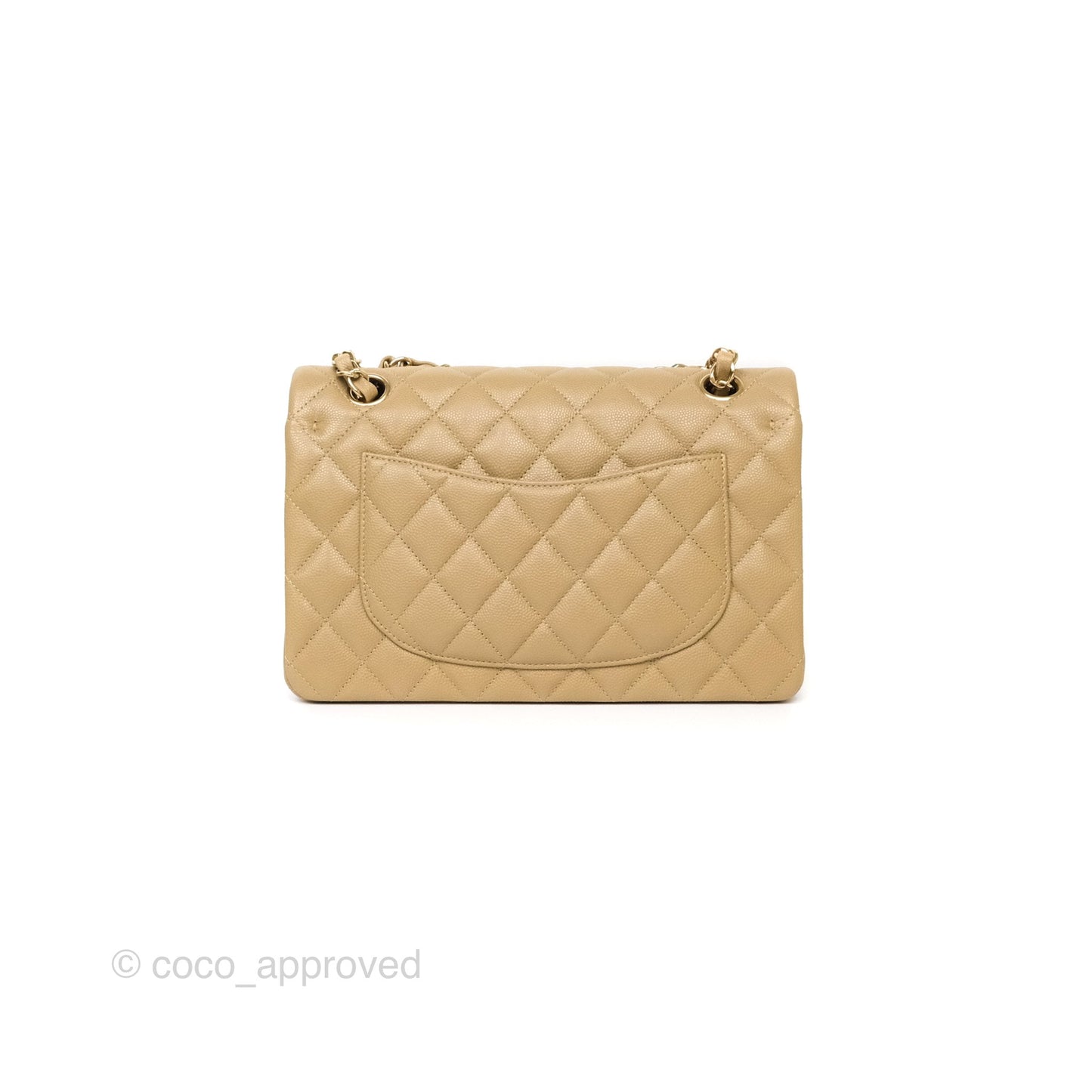 Chanel Small S/M Classic Flap Dark Beige Caviar Gold Hardware 21A