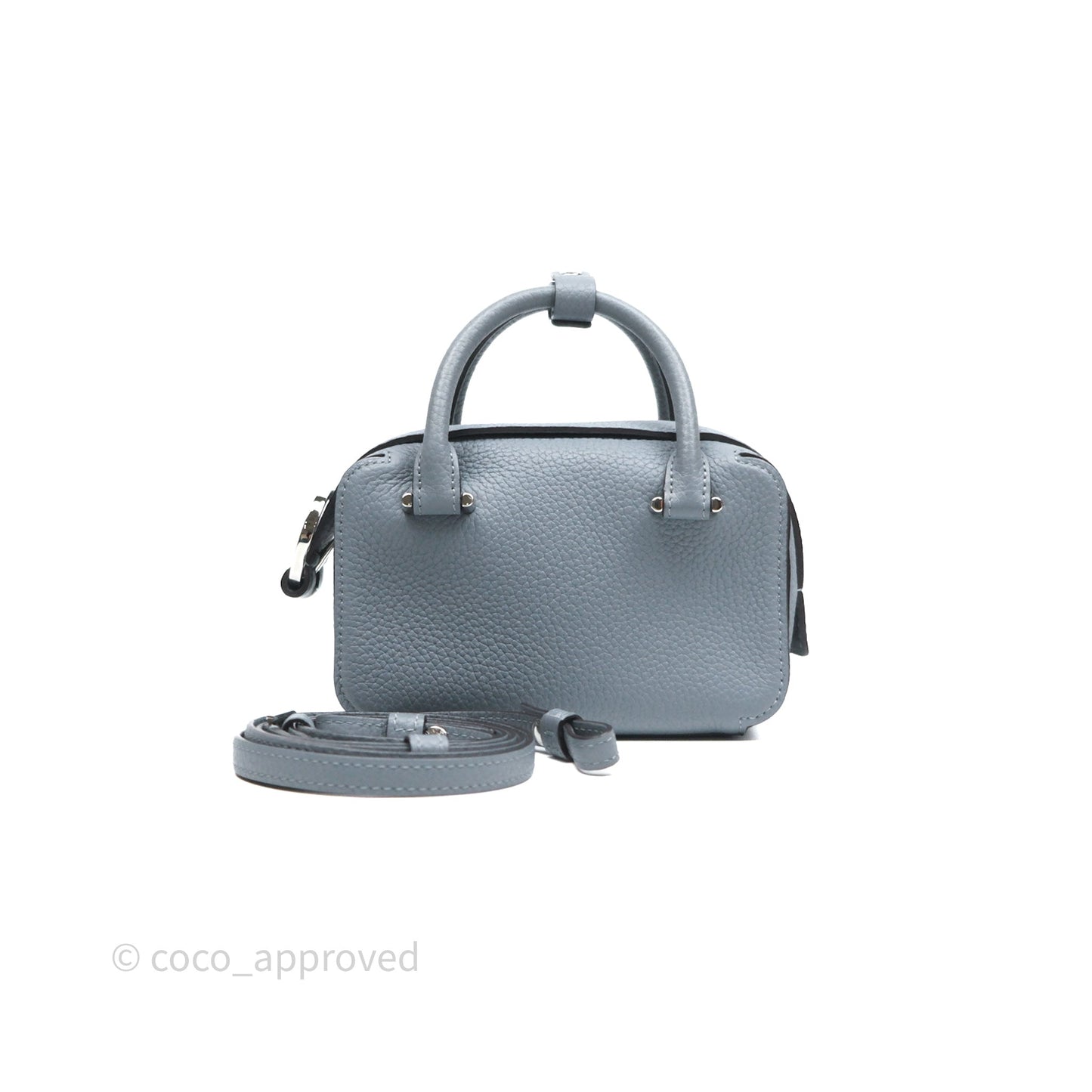 Delvaux Cool Box Nano Taurillon Soft Grained Calfskin Pacific Palladium Hardware