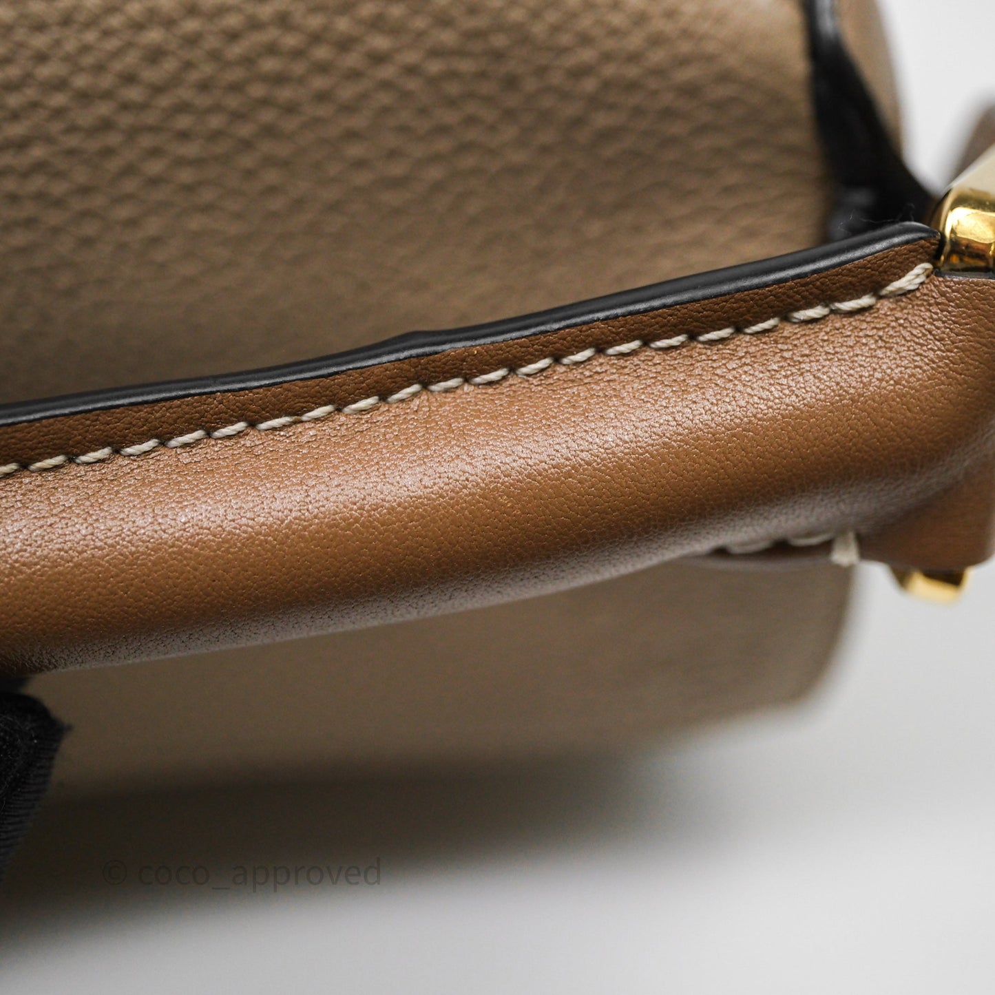 Loewe Small Puzzle Bag Sand Mink Grained Calfskin Gold Hardware