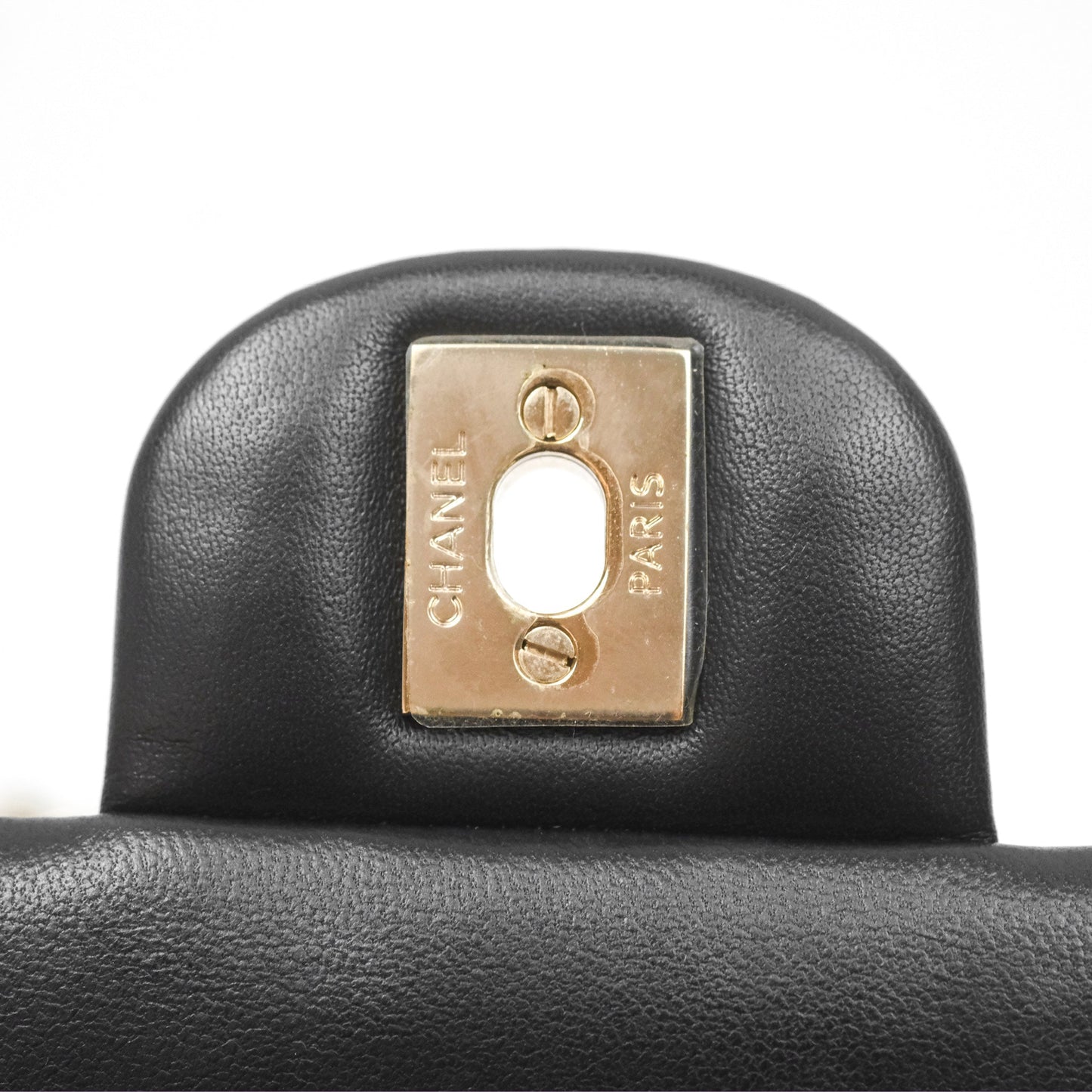 Chanel Quilted Mini Rectangular Black Lambskin Gold Hardware