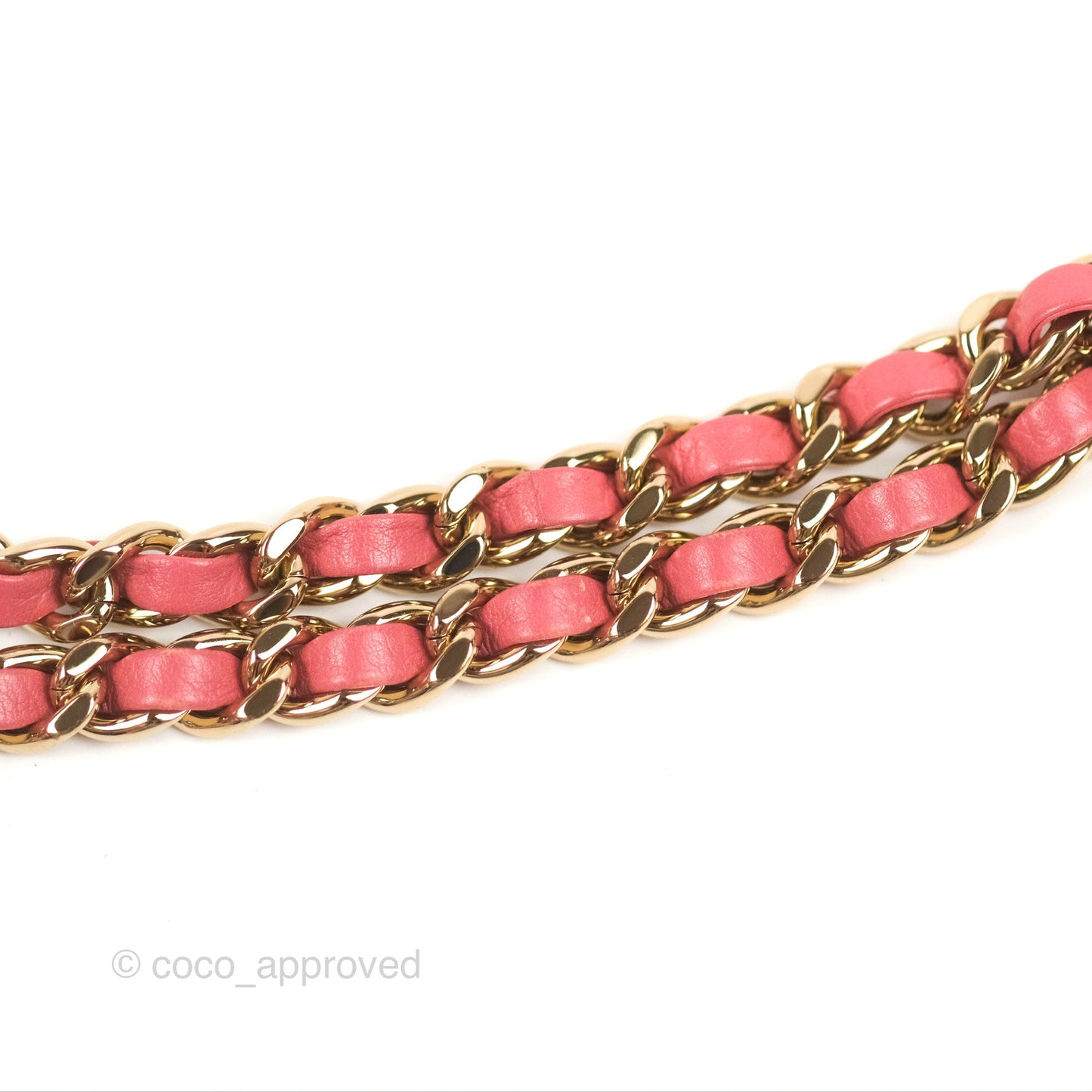 Chanel Small Flat Quilt Round Flap Bag Pink Calfskin Gold Hardware