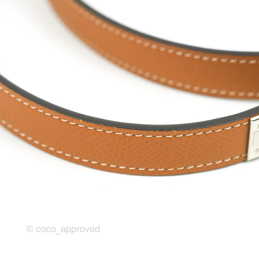Hermès Kelly Buckle Belt Gold Epsom Palladium Hardware