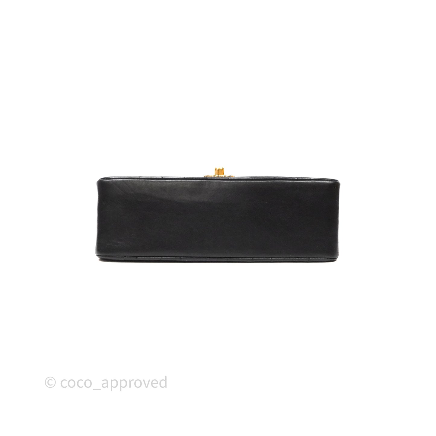 Chanel Vintage Small Classic Diana Flap Bag Black Lambskin 24K Gold Hardware